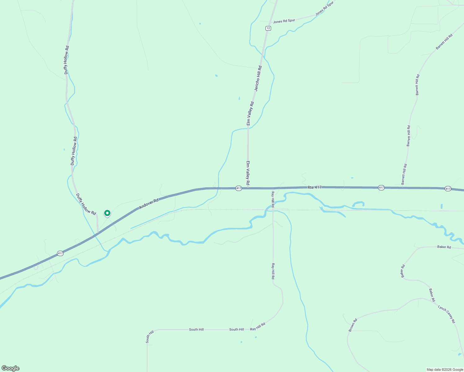 map of restaurants, bars, coffee shops, grocery stores, and more near 2332 Andover Road in Wellsville
