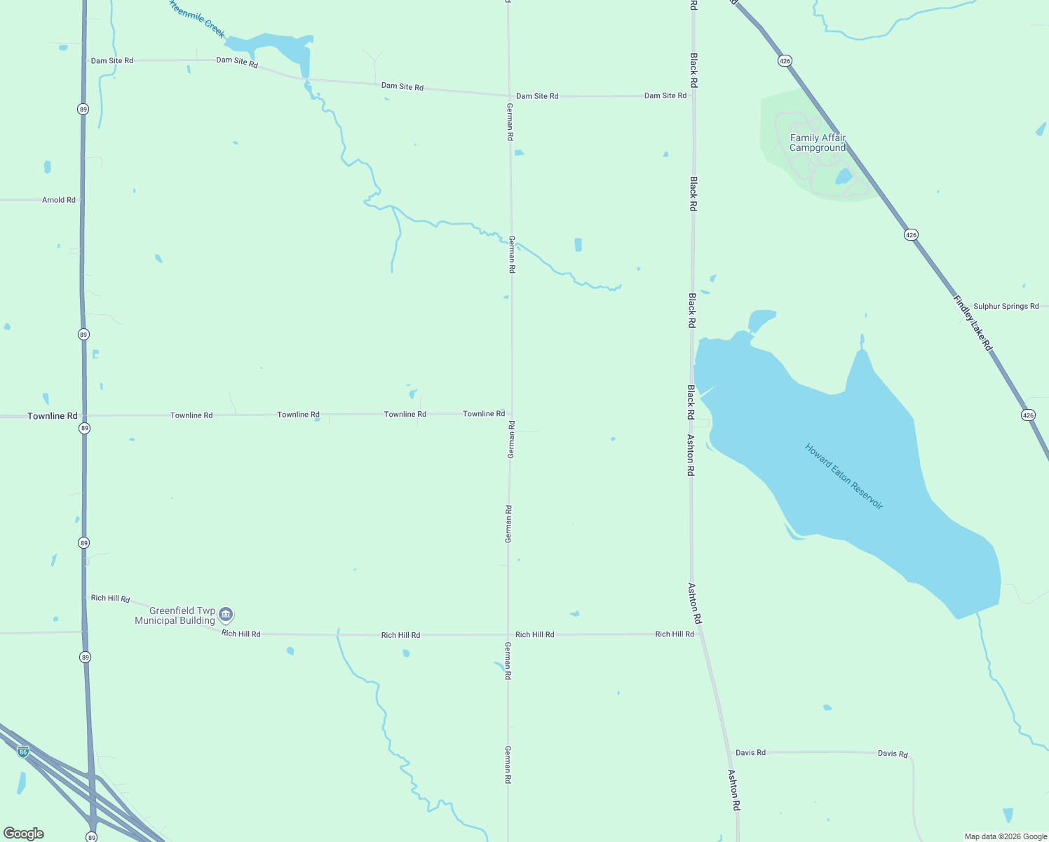 map of restaurants, bars, coffee shops, grocery stores, and more near 9805 German Rd in North East