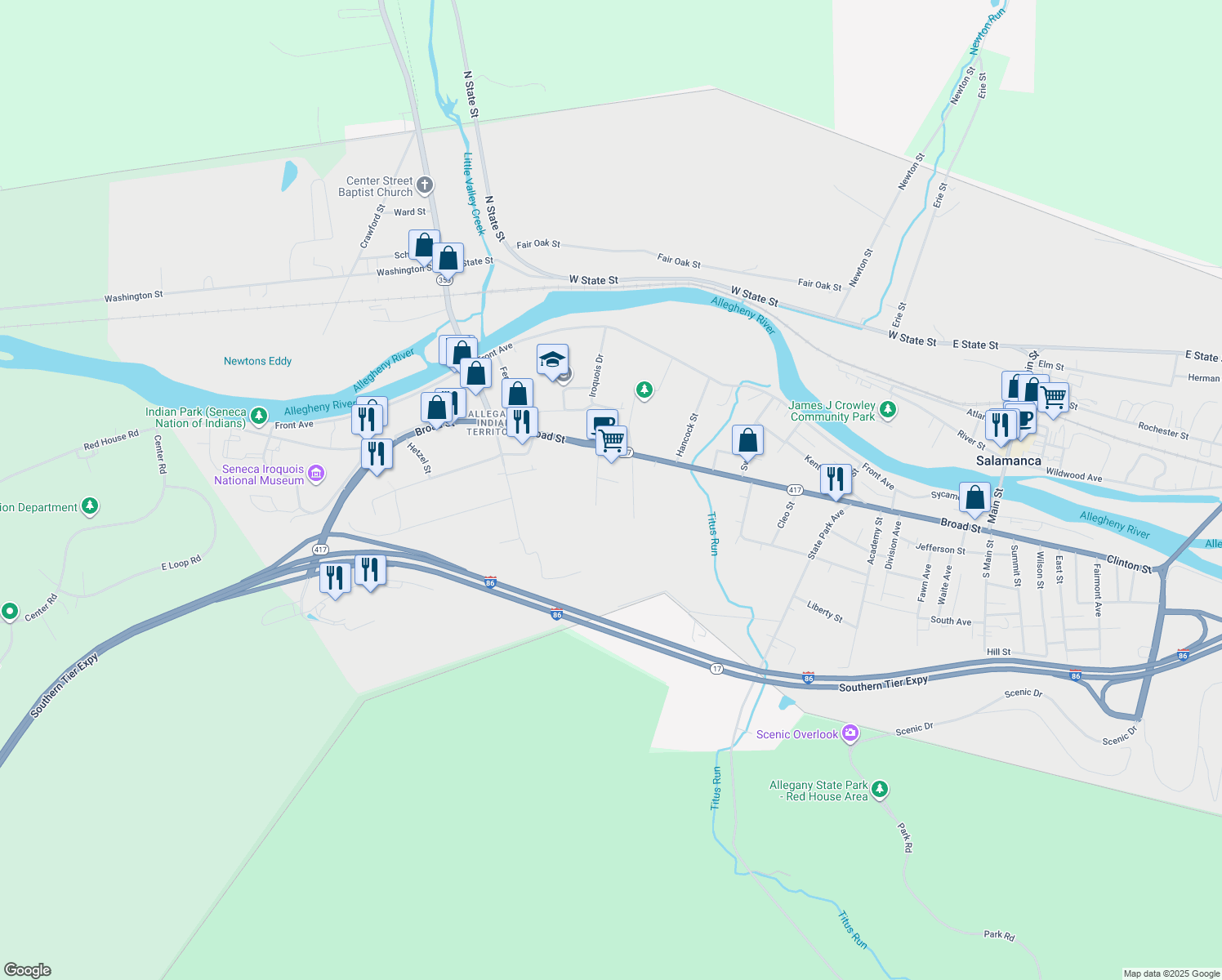 545 Broad Street, Salamanca NY Walk Score