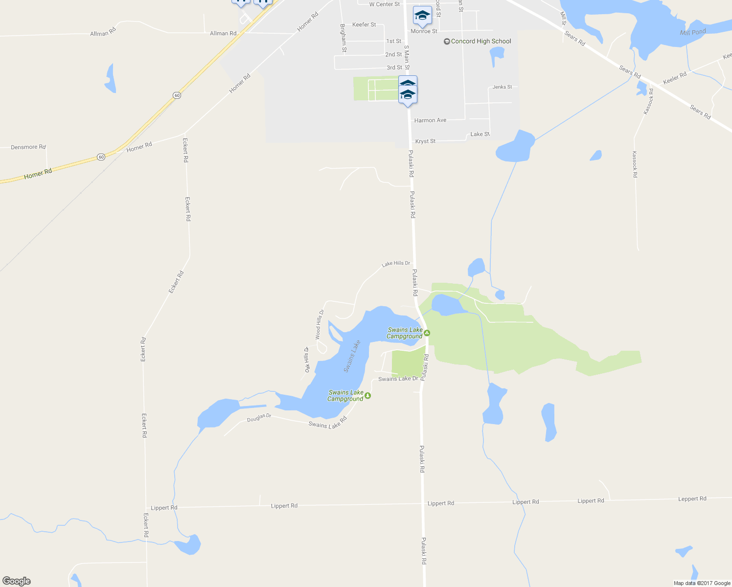 map of restaurants, bars, coffee shops, grocery stores, and more near 224 Lake Hills Drive in Concord