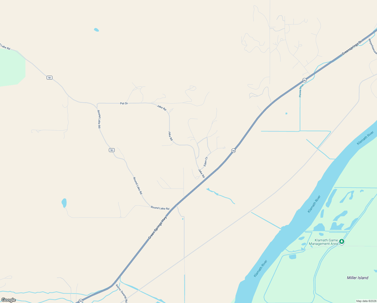 map of restaurants, bars, coffee shops, grocery stores, and more near 6710 Jake Road in Klamath Falls