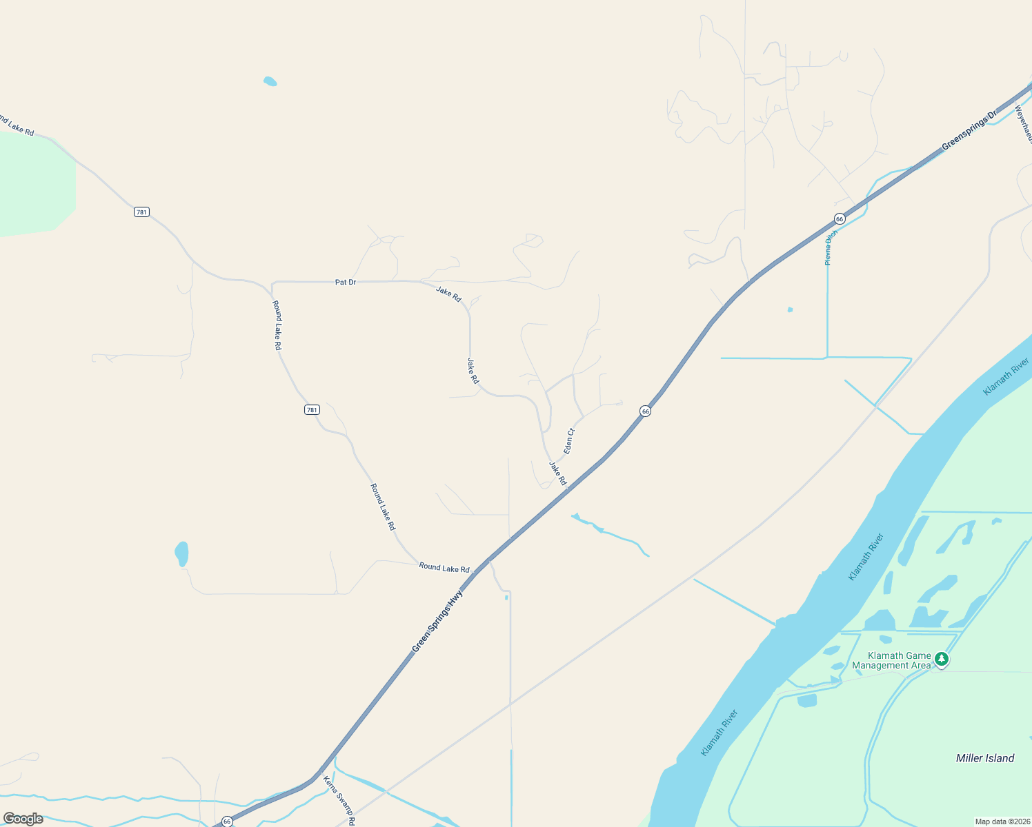 map of restaurants, bars, coffee shops, grocery stores, and more near 6710 Jake Road in Klamath Falls