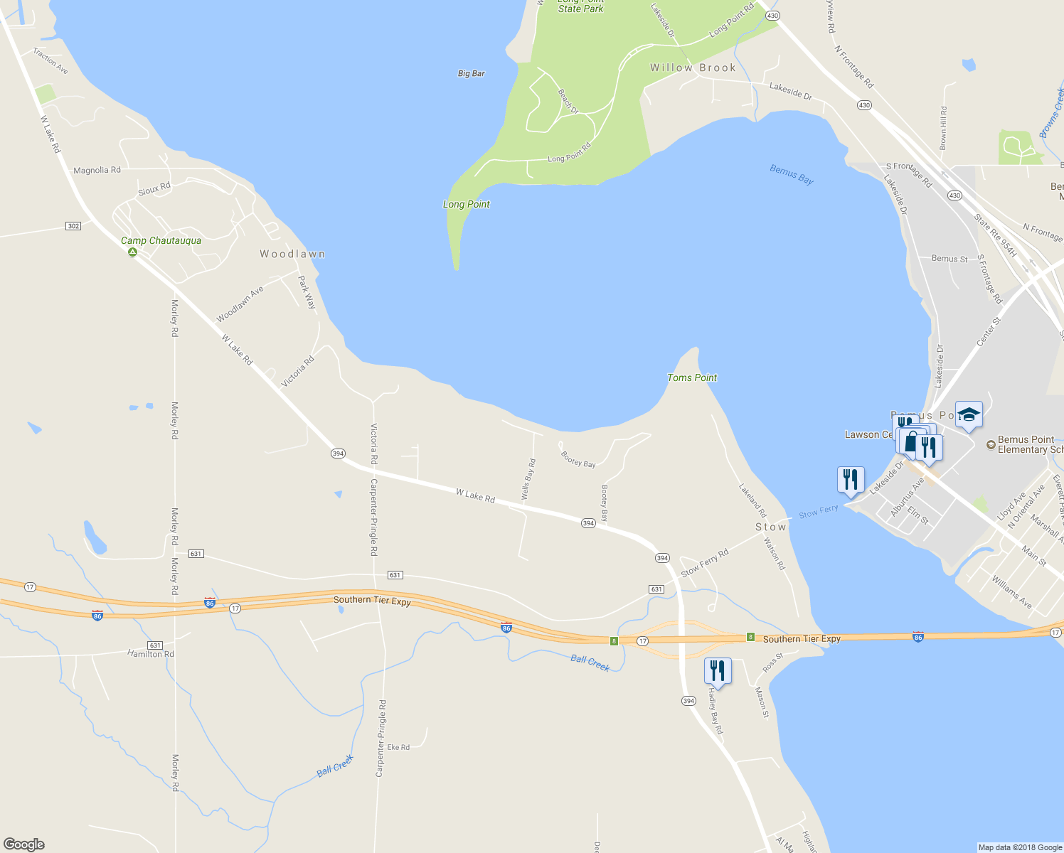 map of restaurants, bars, coffee shops, grocery stores, and more near 5518 Wells Bay Lakefront in Ashville