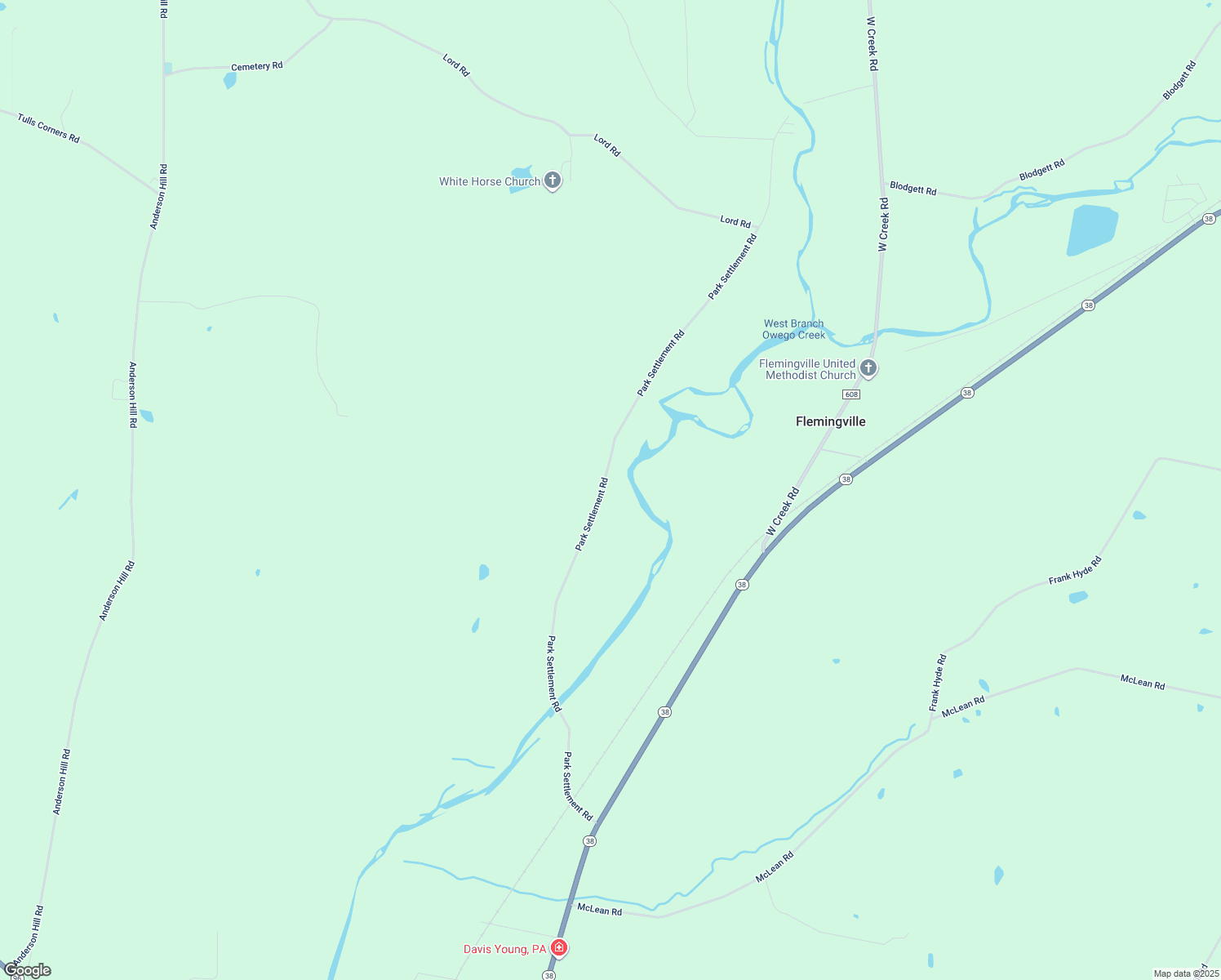map of restaurants, bars, coffee shops, grocery stores, and more near 959 Park Settlement Rd in Owego