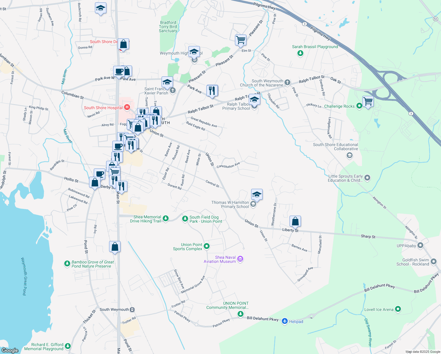 246 Union Street, Weymouth Town MA Walk Score