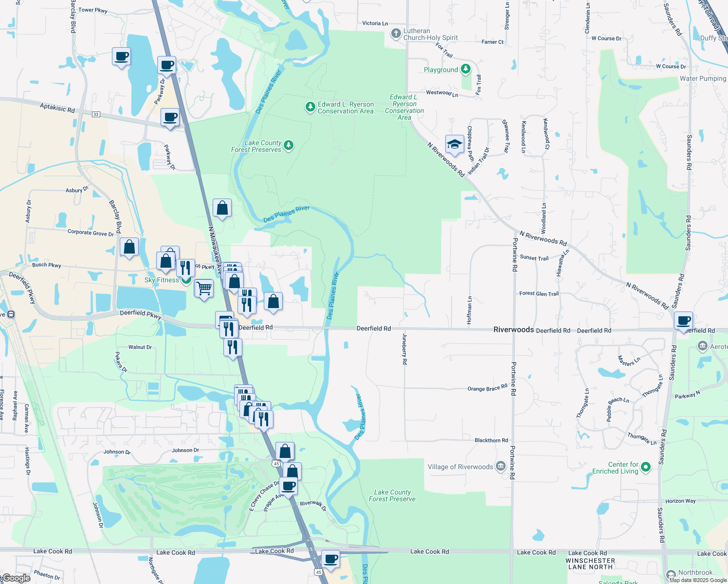 8 Timberline Lane, Riverwoods IL Walk Score