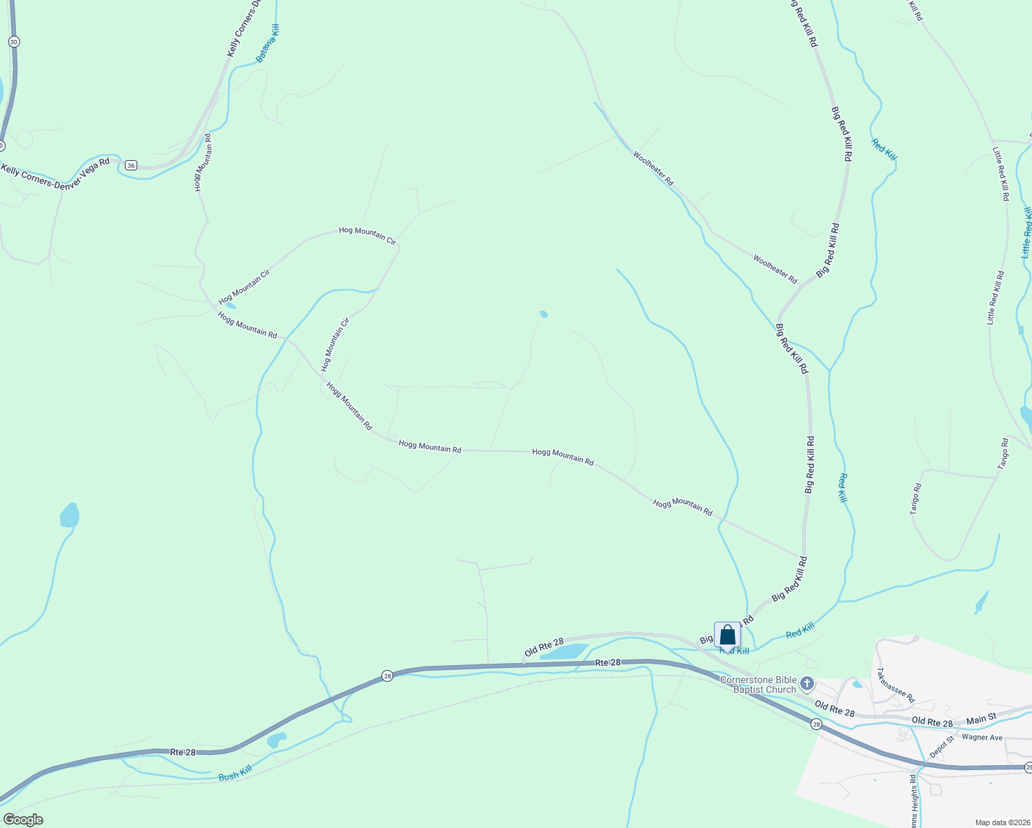 map of restaurants, bars, coffee shops, grocery stores, and more near 105 Hanley Road in Fleischmanns