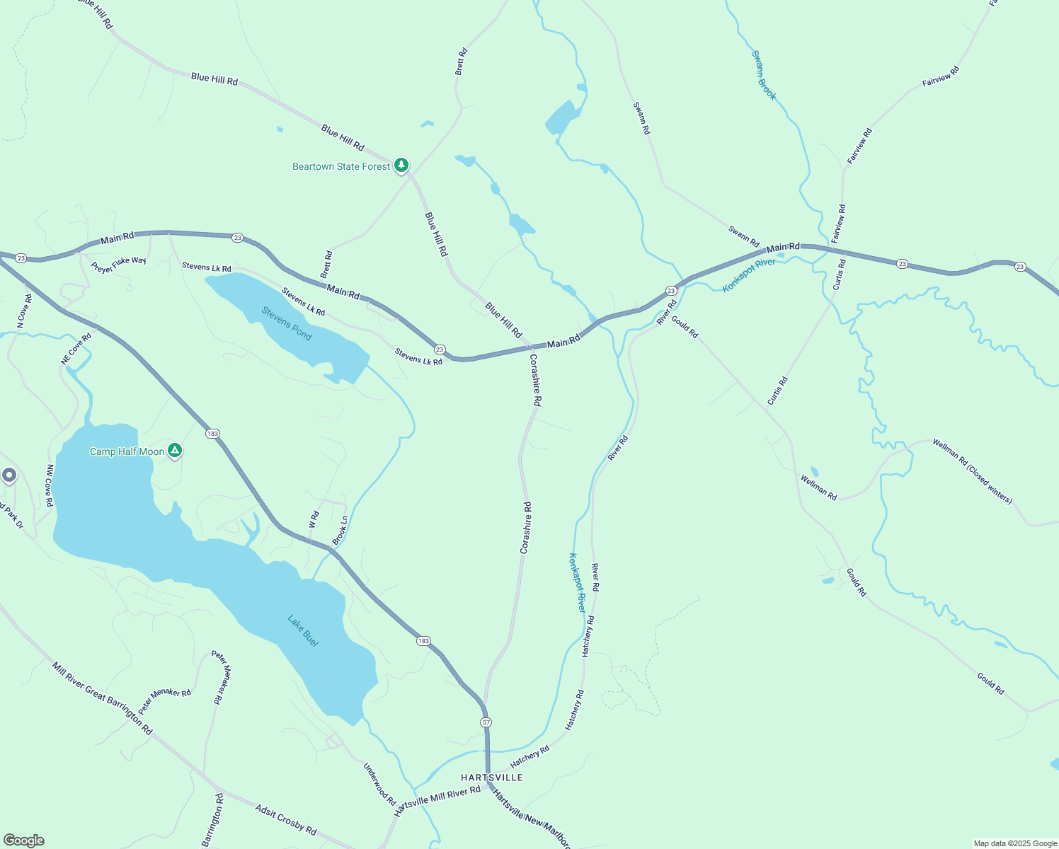 map of restaurants, bars, coffee shops, grocery stores, and more near 83 Corashire Rd in Monterey