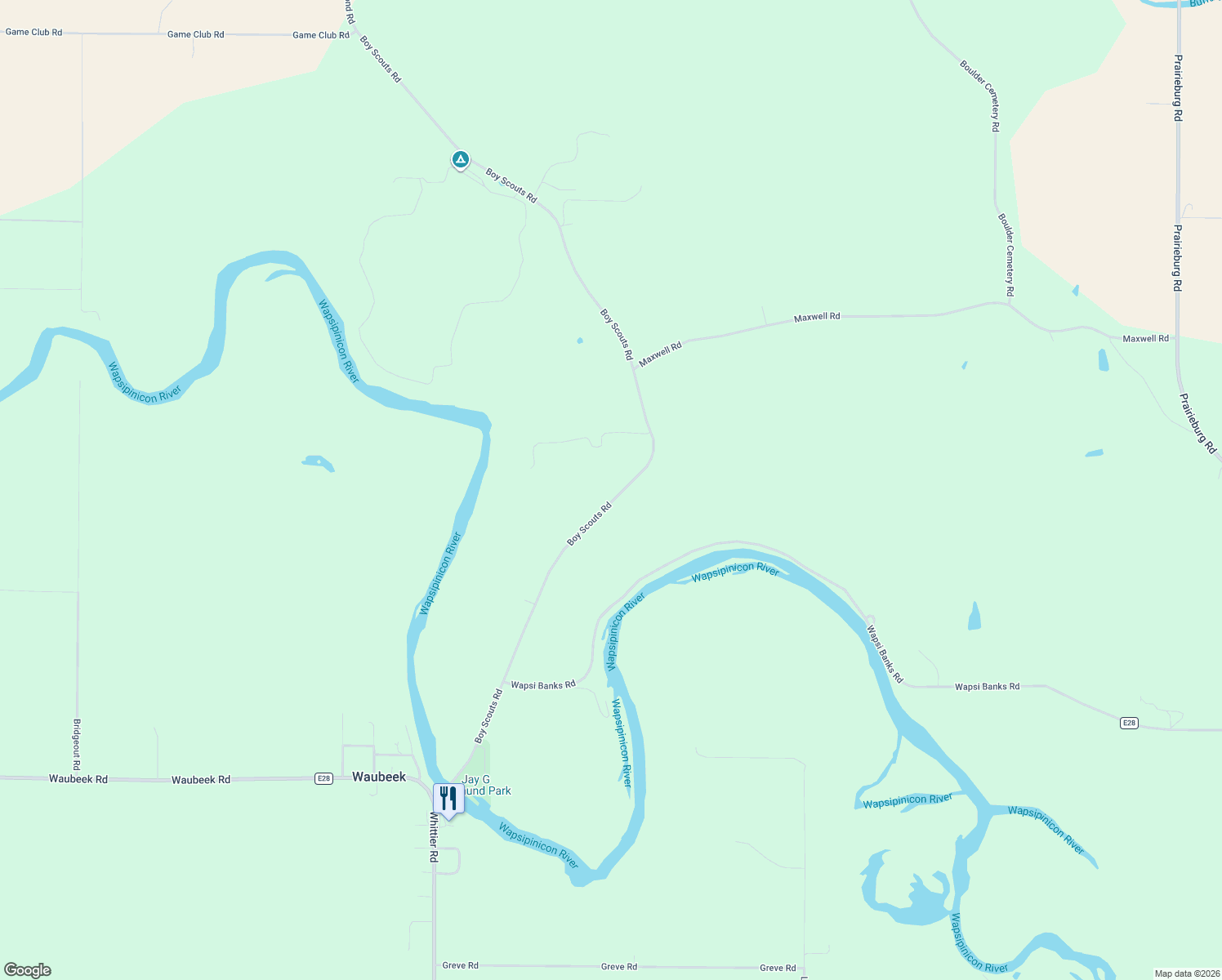 map of restaurants, bars, coffee shops, grocery stores, and more near 4362 Boy Scouts Road in Central City