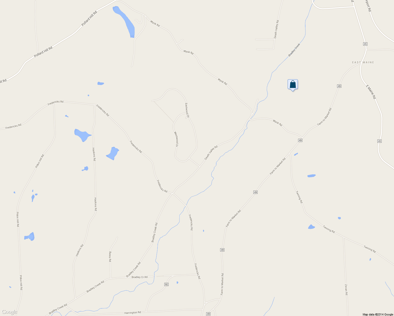 map of restaurants, bars, coffee shops, grocery stores, and more near 18 Hunters Crossing Road in Johnson City