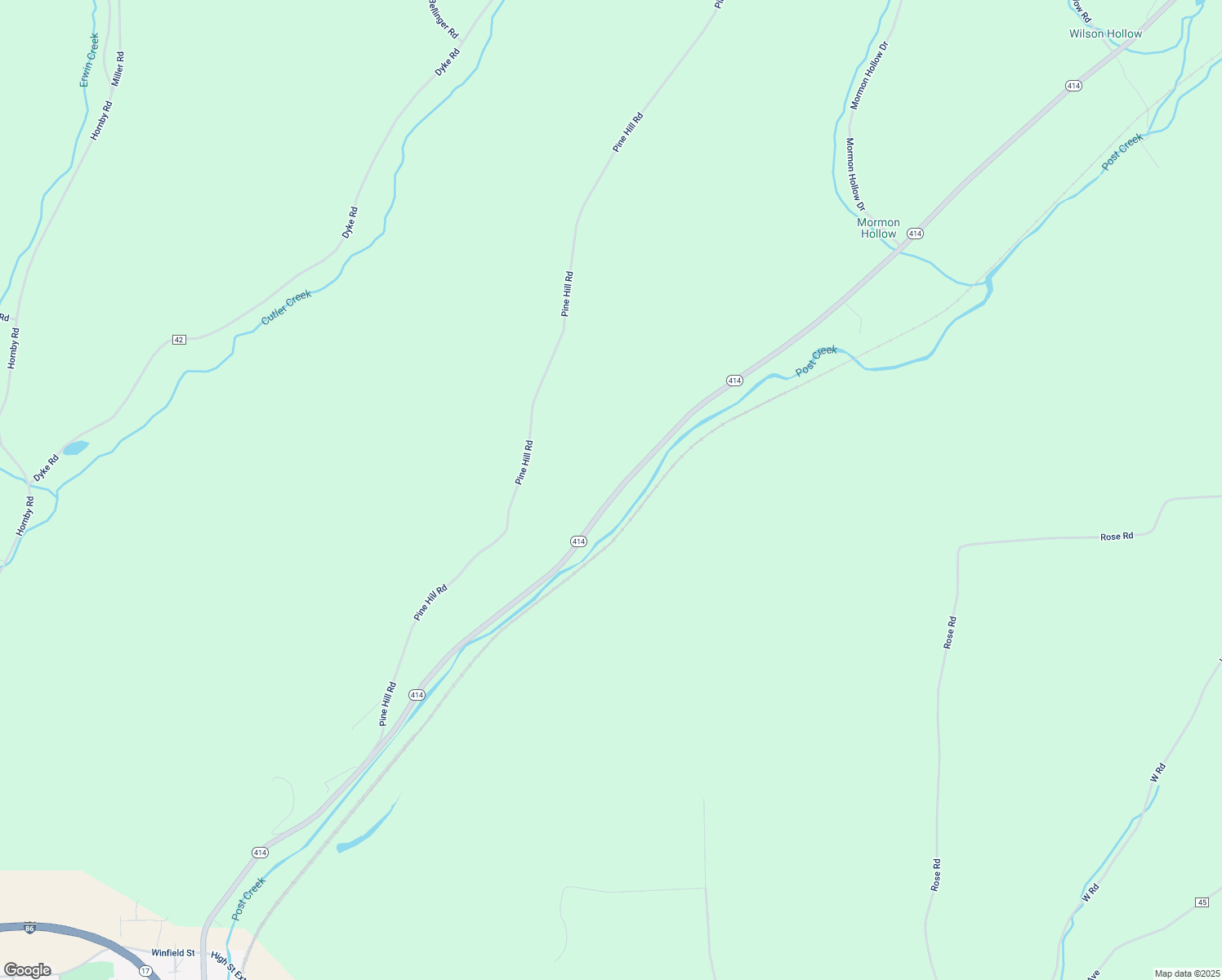 map of restaurants, bars, coffee shops, grocery stores, and more near 3807 New York 414 in Corning