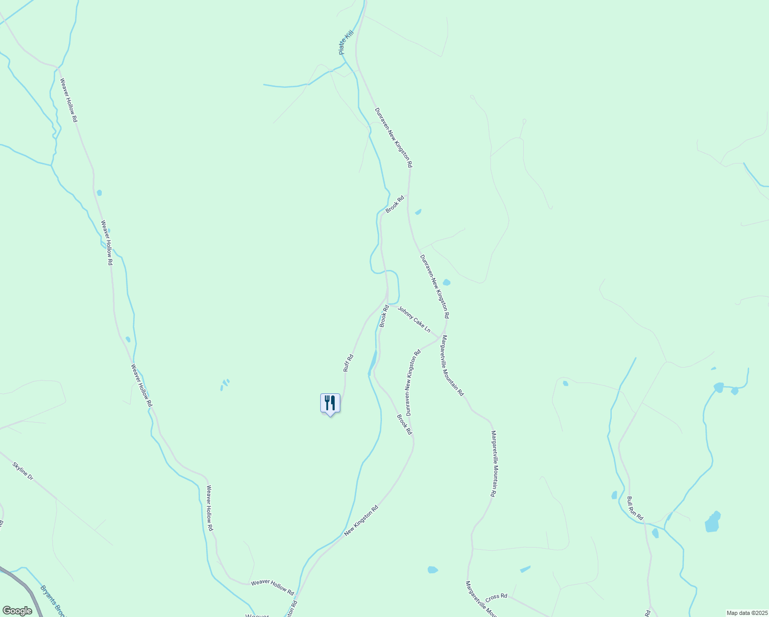 map of restaurants, bars, coffee shops, grocery stores, and more near 301 Brook Road in Margaretville