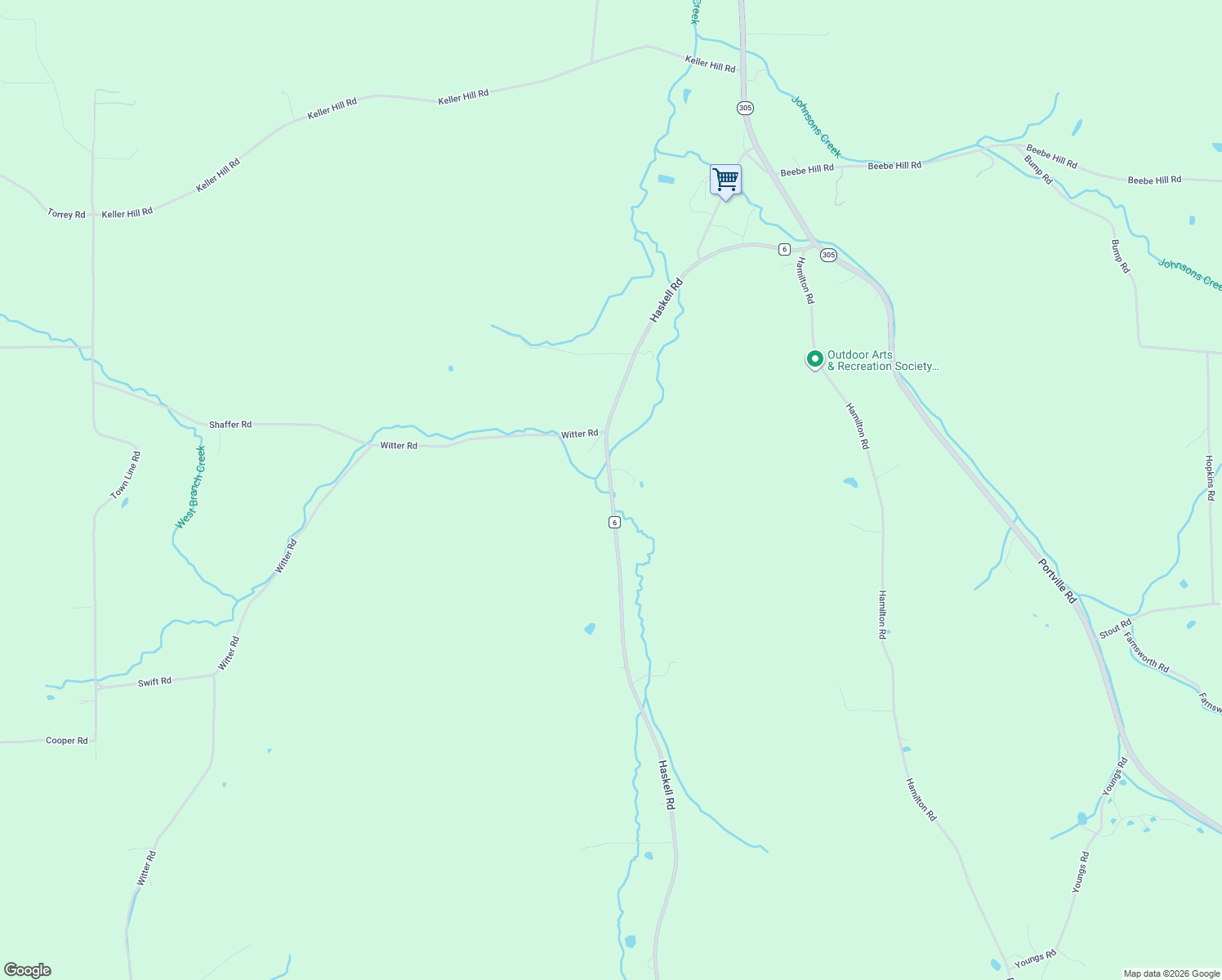 map of restaurants, bars, coffee shops, grocery stores, and more near Haskell Road in Cuba