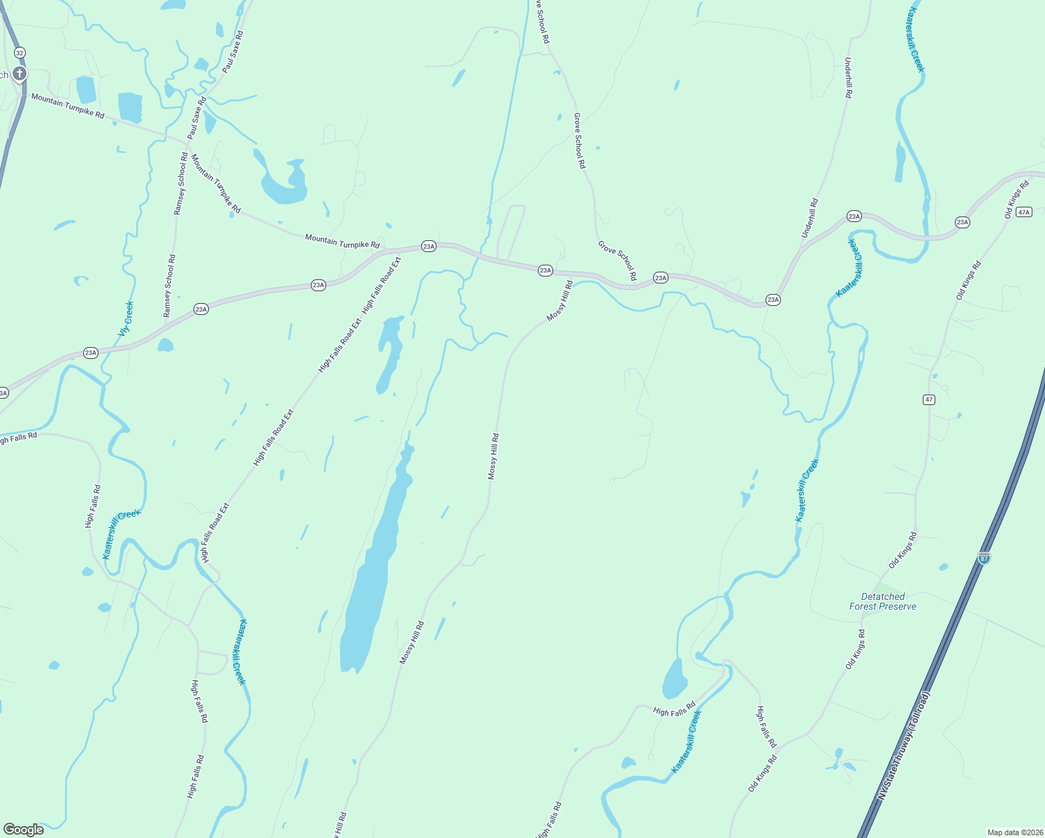 map of restaurants, bars, coffee shops, grocery stores, and more near 108 Mossy Hill Rd in Catskill