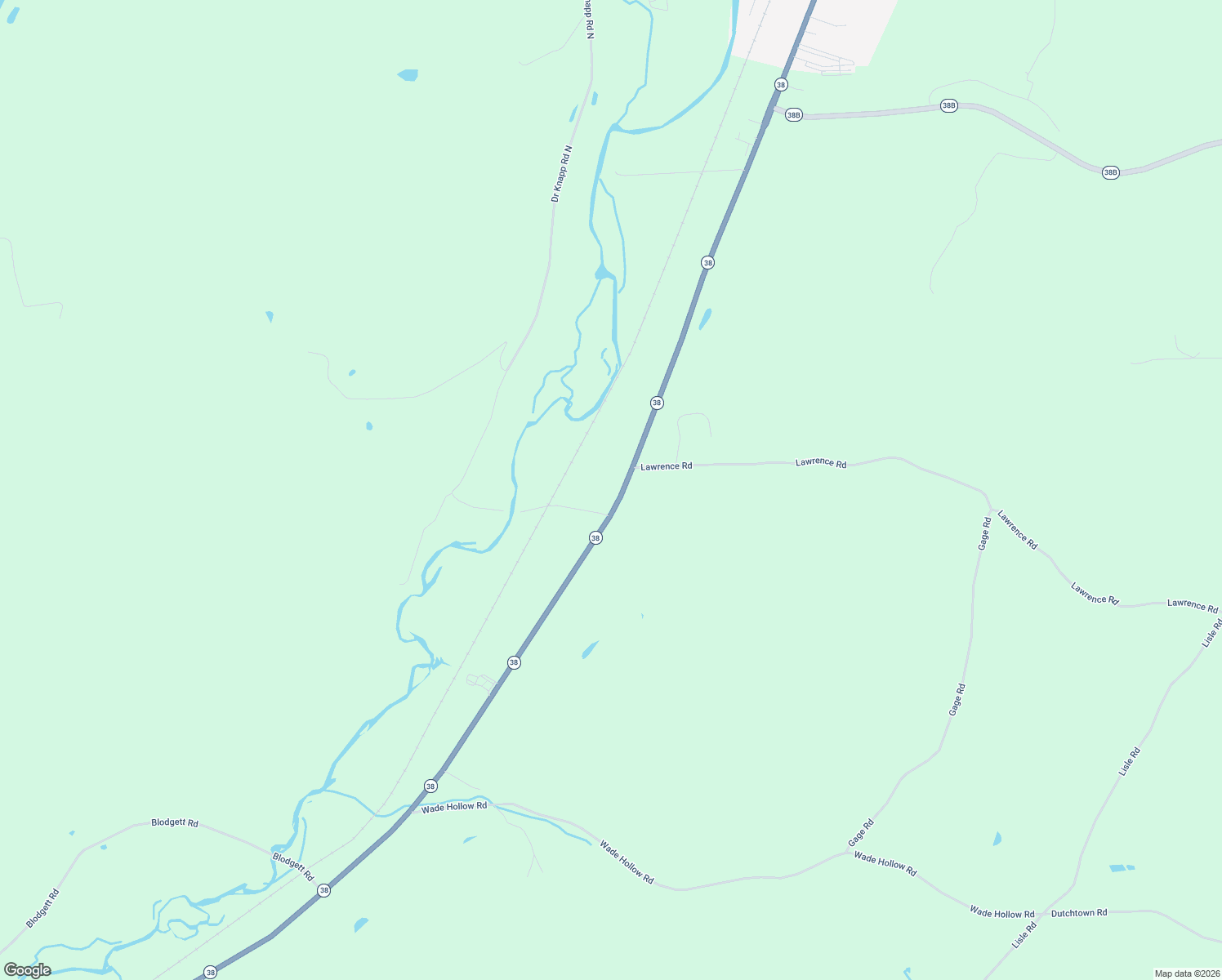 map of restaurants, bars, coffee shops, grocery stores, and more near State Highway 38 in Newark Valley