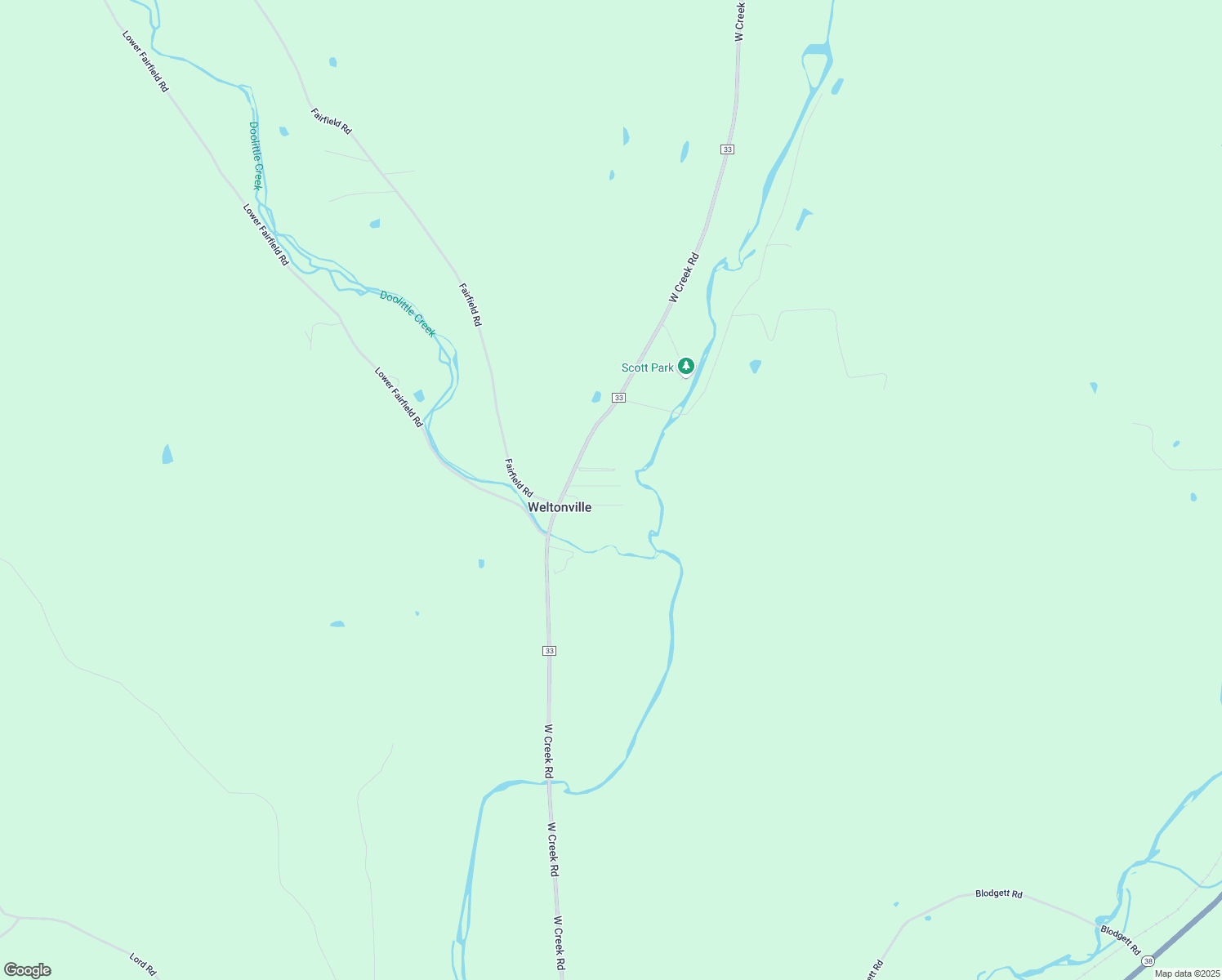 map of restaurants, bars, coffee shops, grocery stores, and more near 2718 West Creek Road in Newark Valley