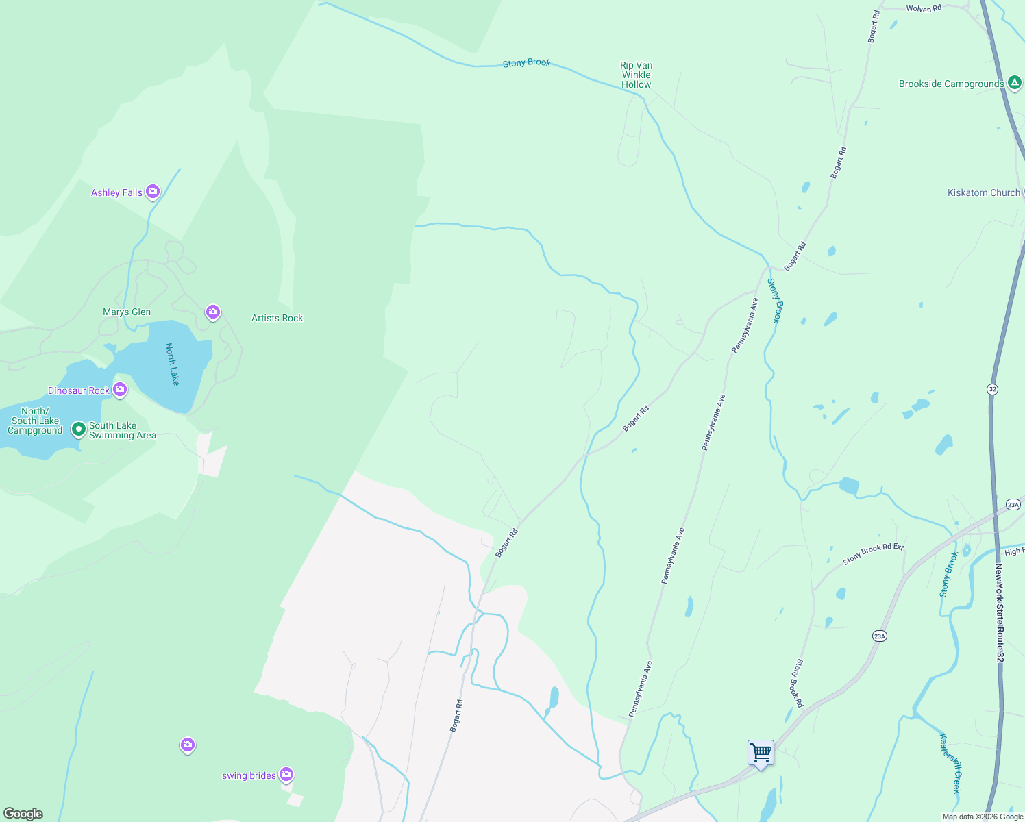 map of restaurants, bars, coffee shops, grocery stores, and more near 445 Ledgemoor Road in Palenville