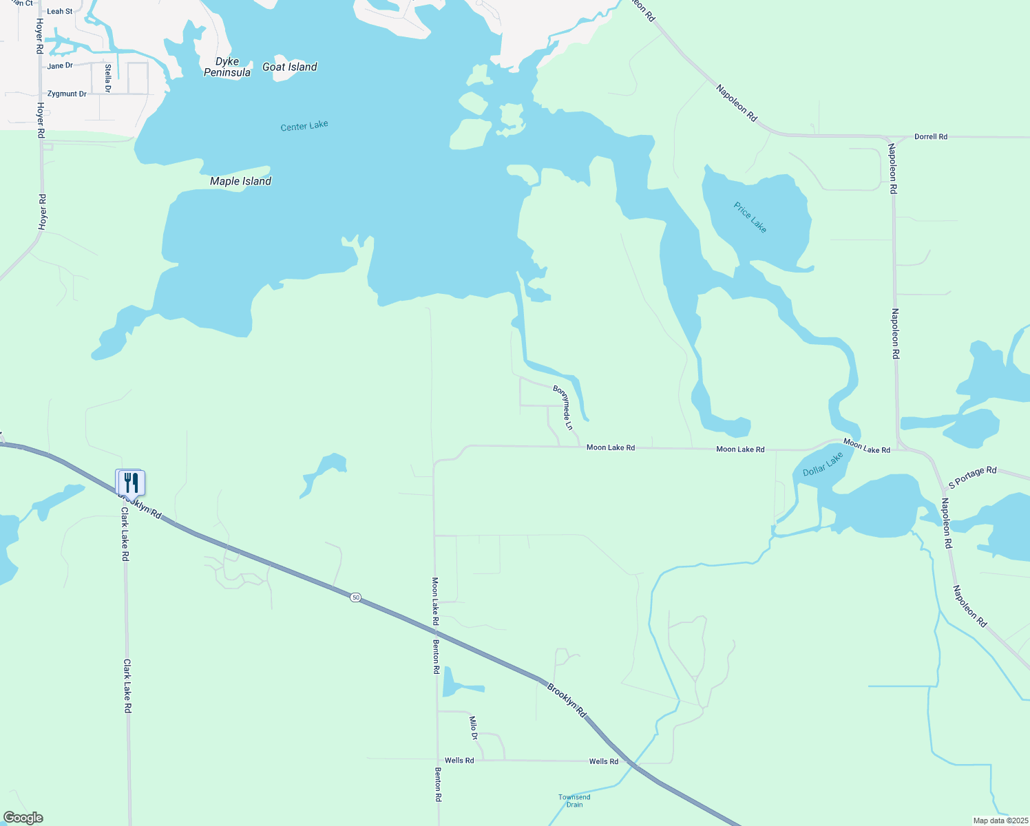 map of restaurants, bars, coffee shops, grocery stores, and more near 4468 Innisbrook Drive in Jackson