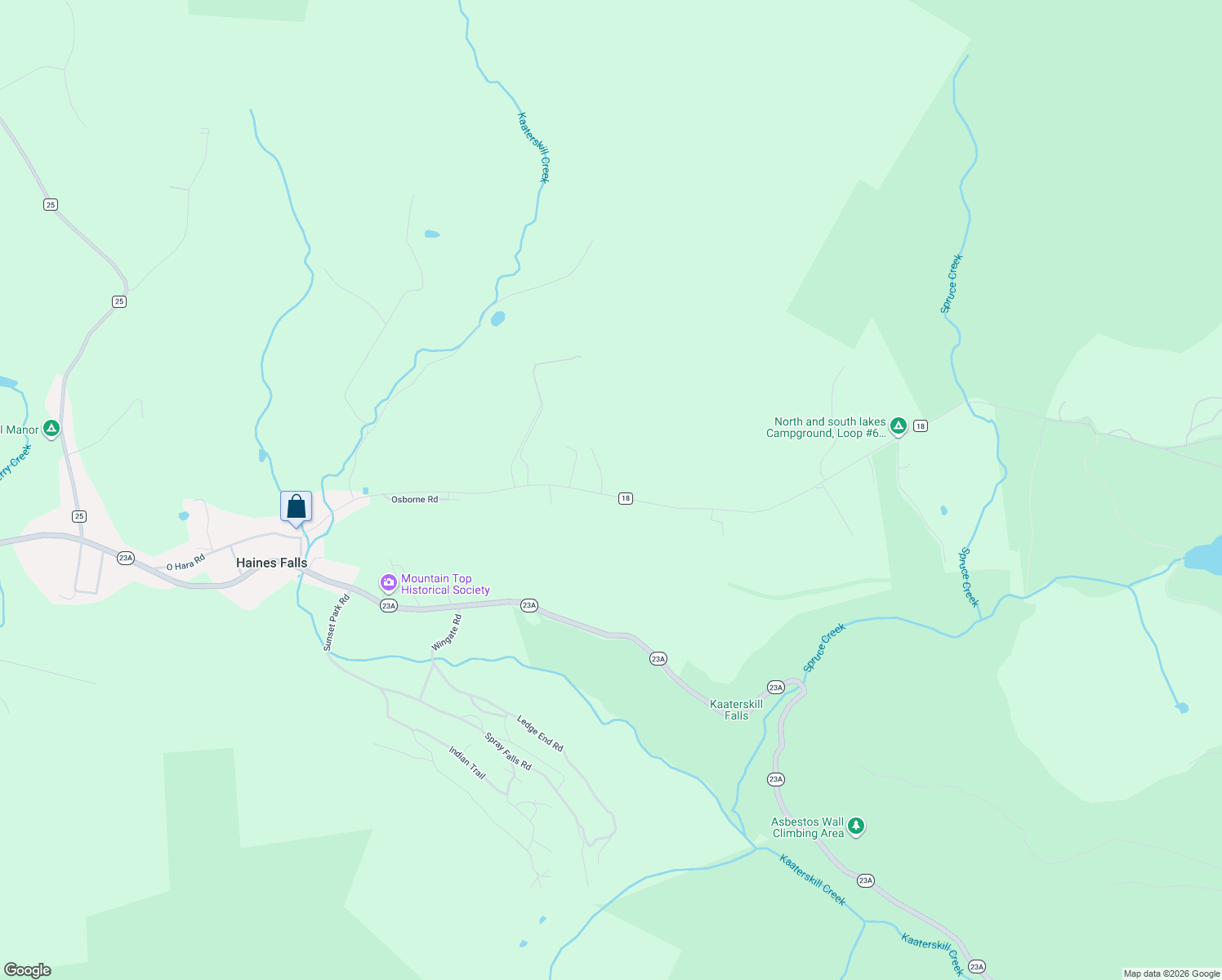map of restaurants, bars, coffee shops, grocery stores, and more near 16 Prosser Road in Tannersville