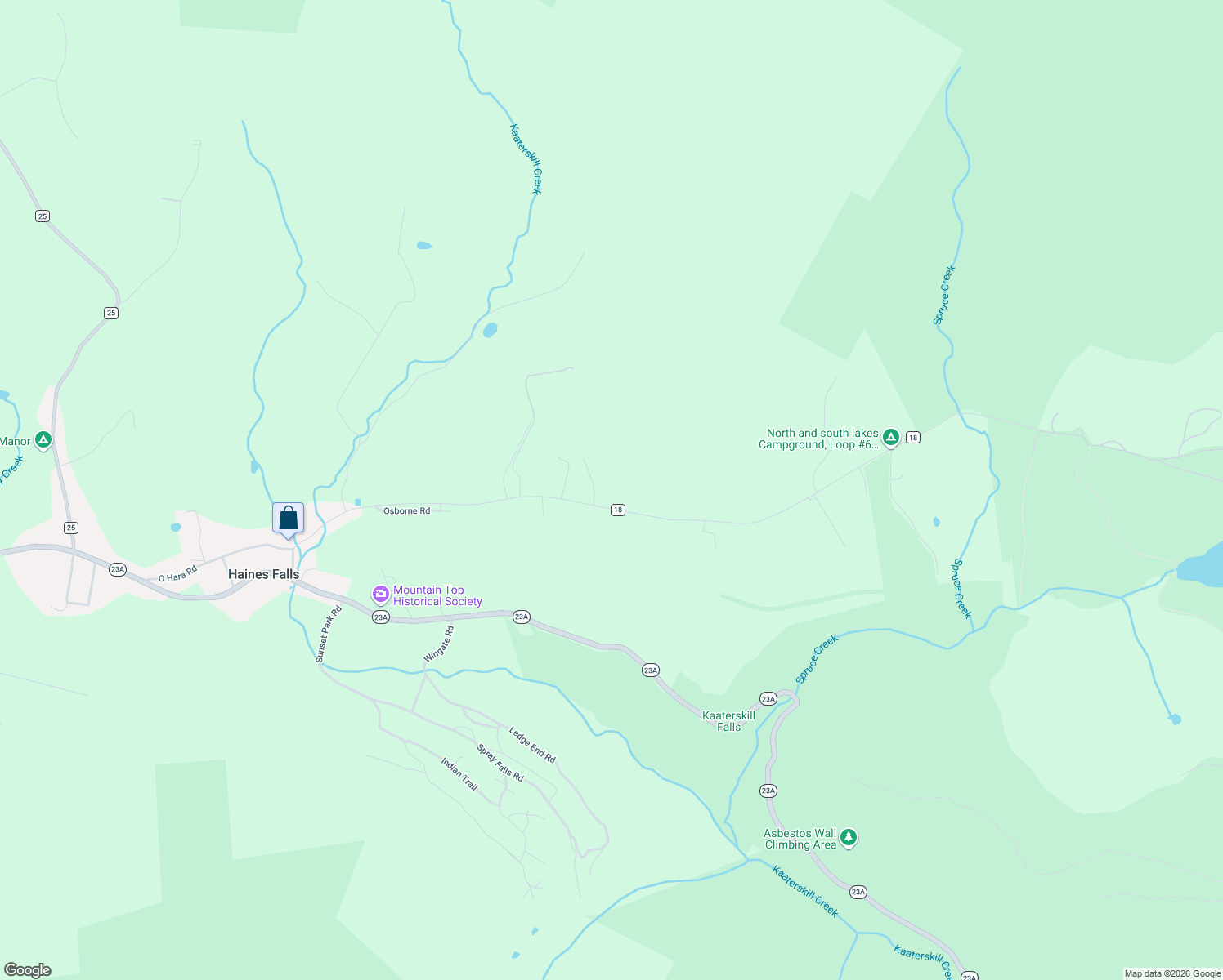 map of restaurants, bars, coffee shops, grocery stores, and more near 16 Prosser Road in Tannersville
