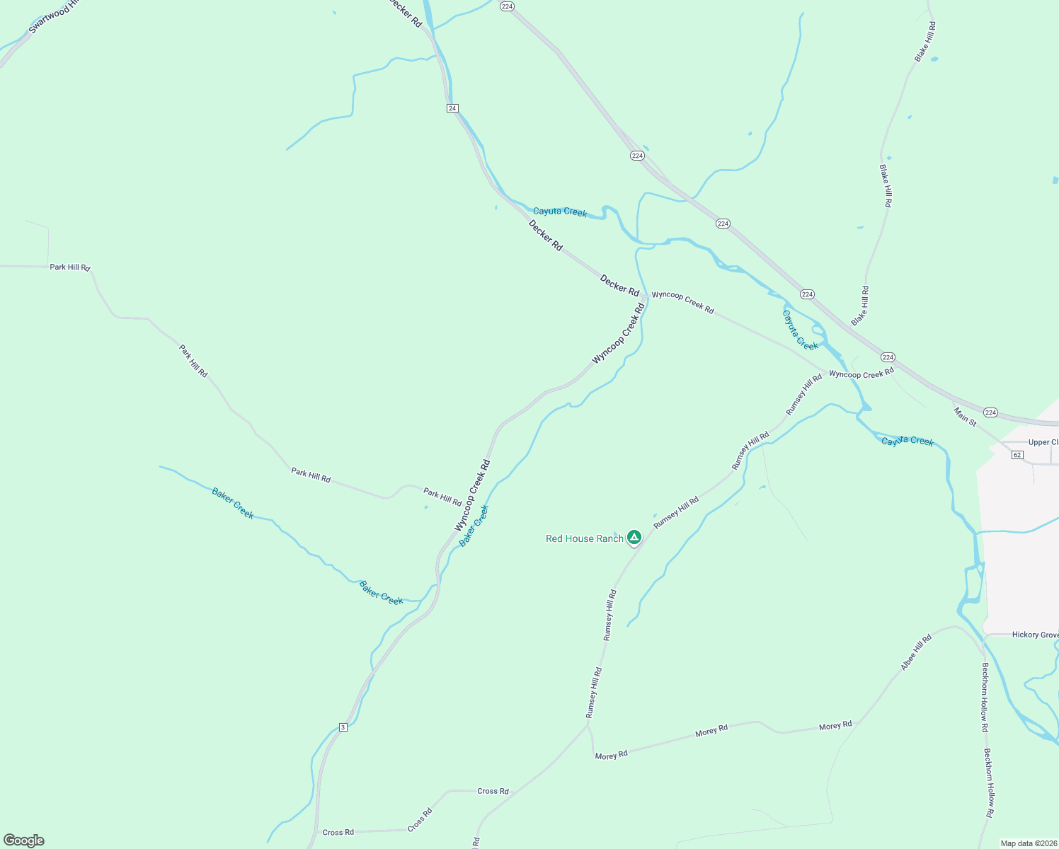 map of restaurants, bars, coffee shops, grocery stores, and more near 3641 Wyncoop Creek Road in Van Etten