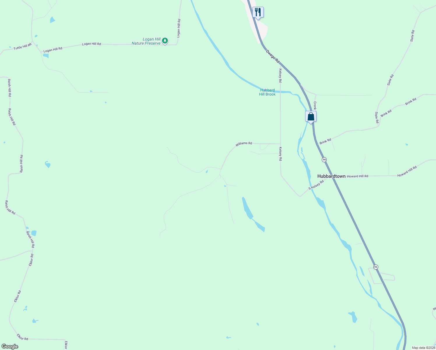 map of restaurants, bars, coffee shops, grocery stores, and more near 9 Hubbard Hill Road in Candor