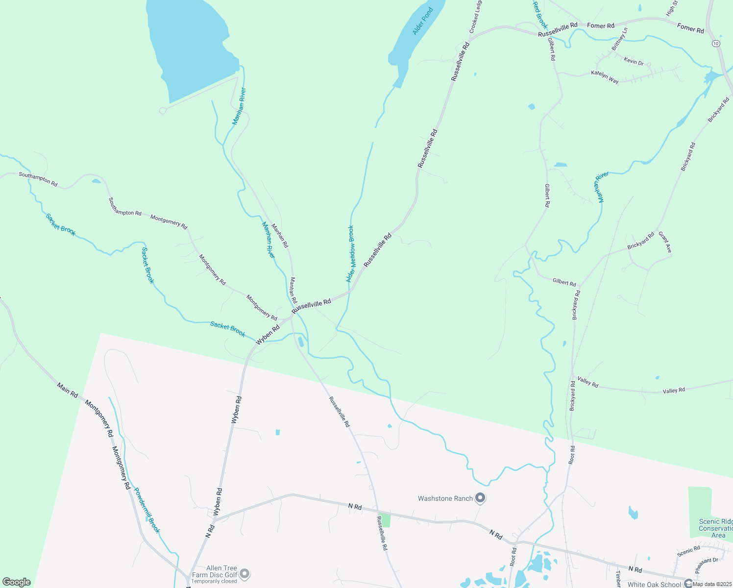map of restaurants, bars, coffee shops, grocery stores, and more near 125 Russellville Road in Southampton