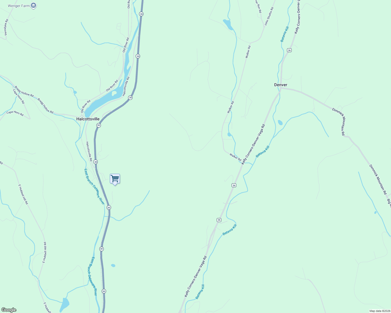 map of restaurants, bars, coffee shops, grocery stores, and more near 444 Quail Ridge Road in Margaretville