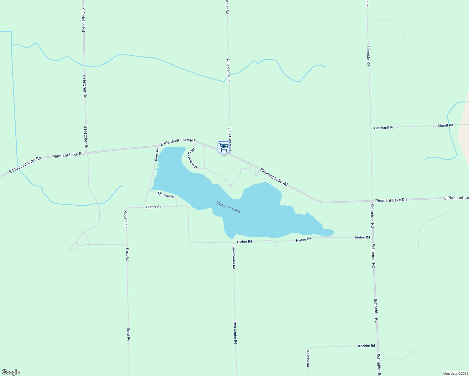map of restaurants, bars, coffee shops, grocery stores, and more near 11490 Pleasant Shore Drive in Manchester