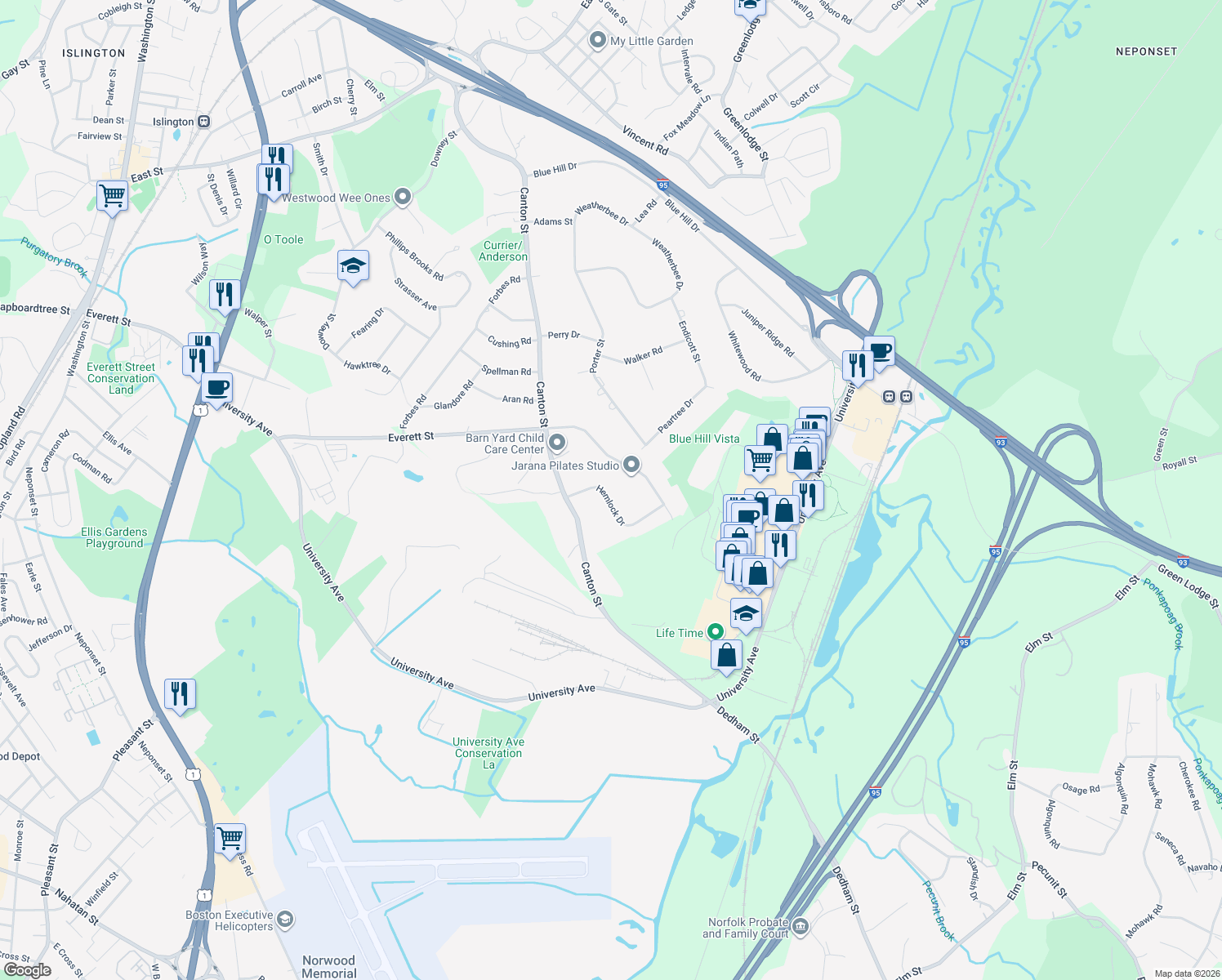 46 Hemlock Drive, Westwood MA Walk Score