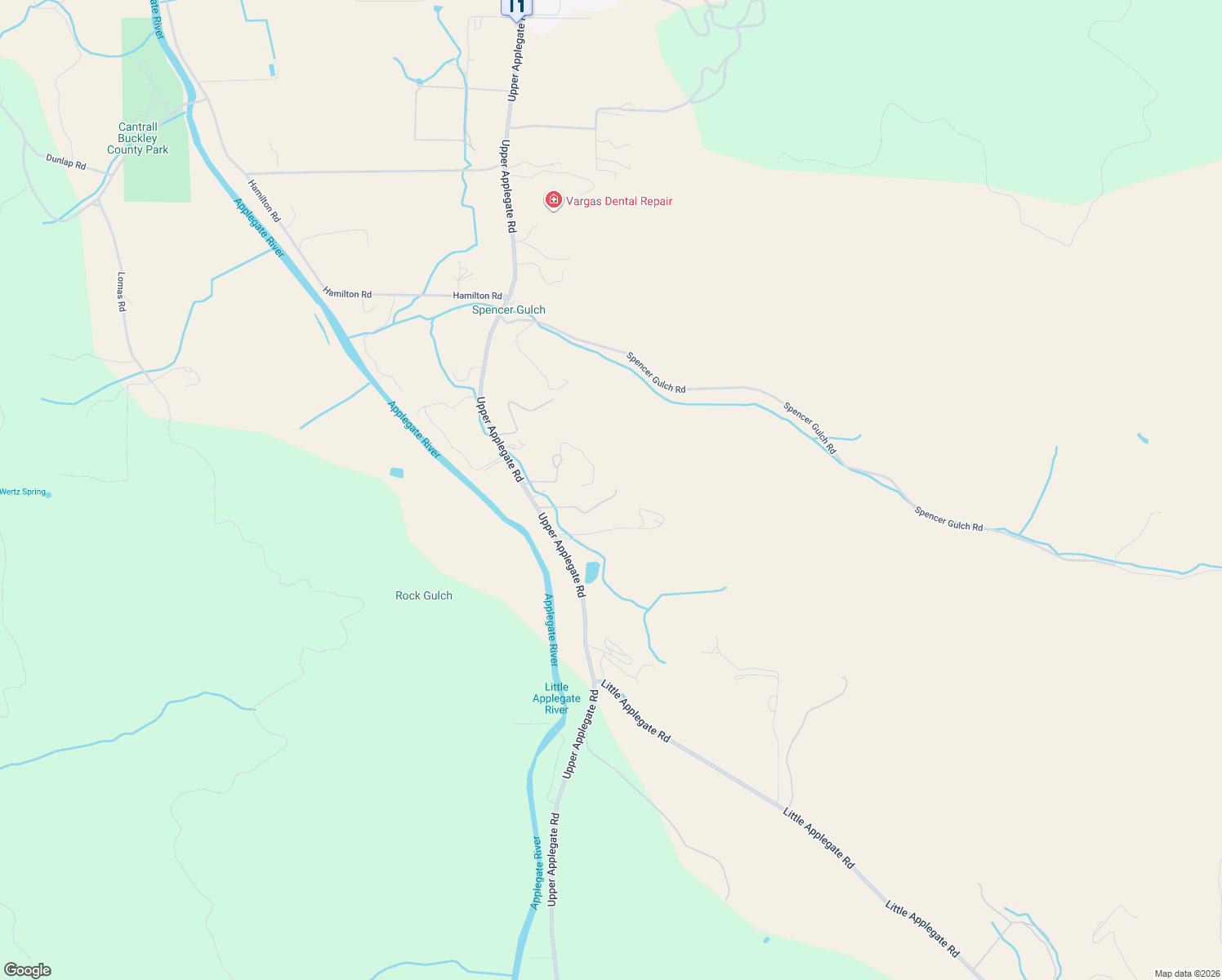 map of restaurants, bars, coffee shops, grocery stores, and more near 2389 Upper Applegate Road in Jacksonville