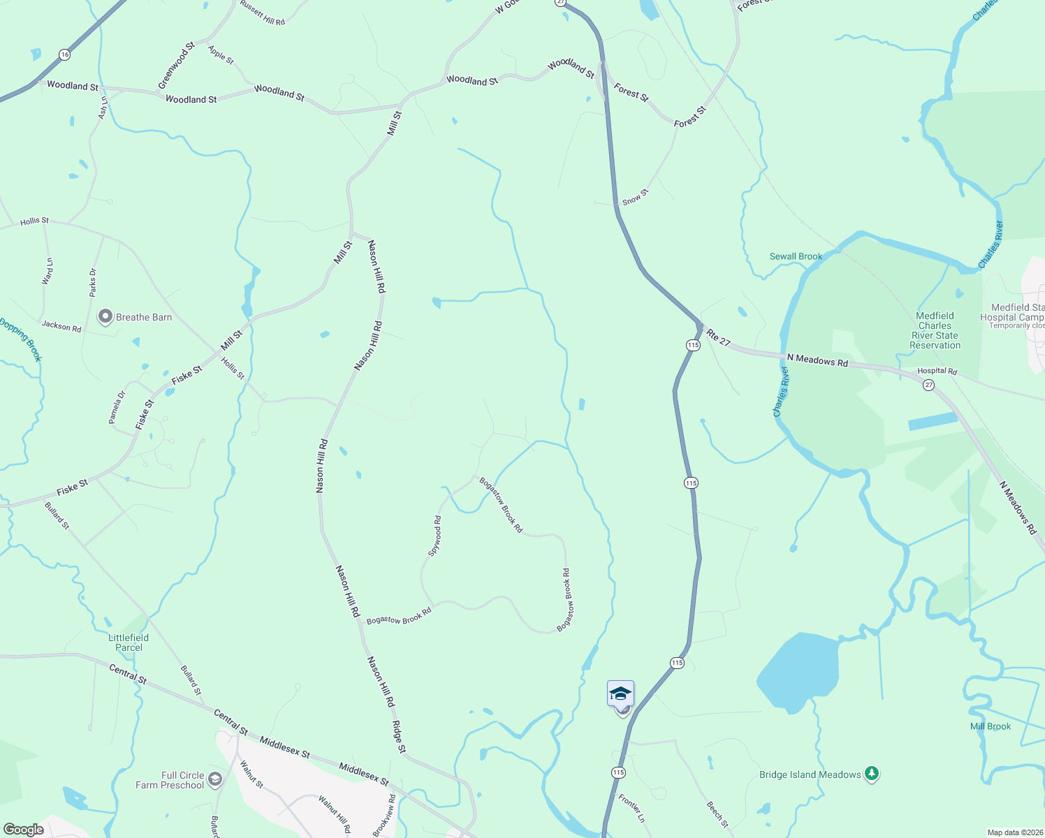 map of restaurants, bars, coffee shops, grocery stores, and more near 11 Sparhawk Road in Sherborn