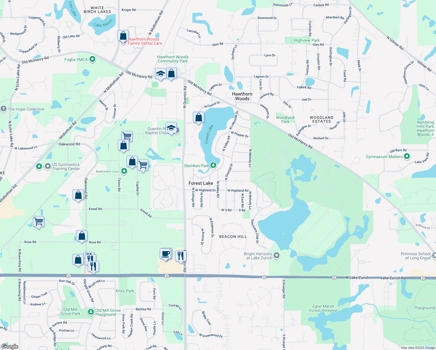 North Valley Road, Lake Zurich IL Walk Score