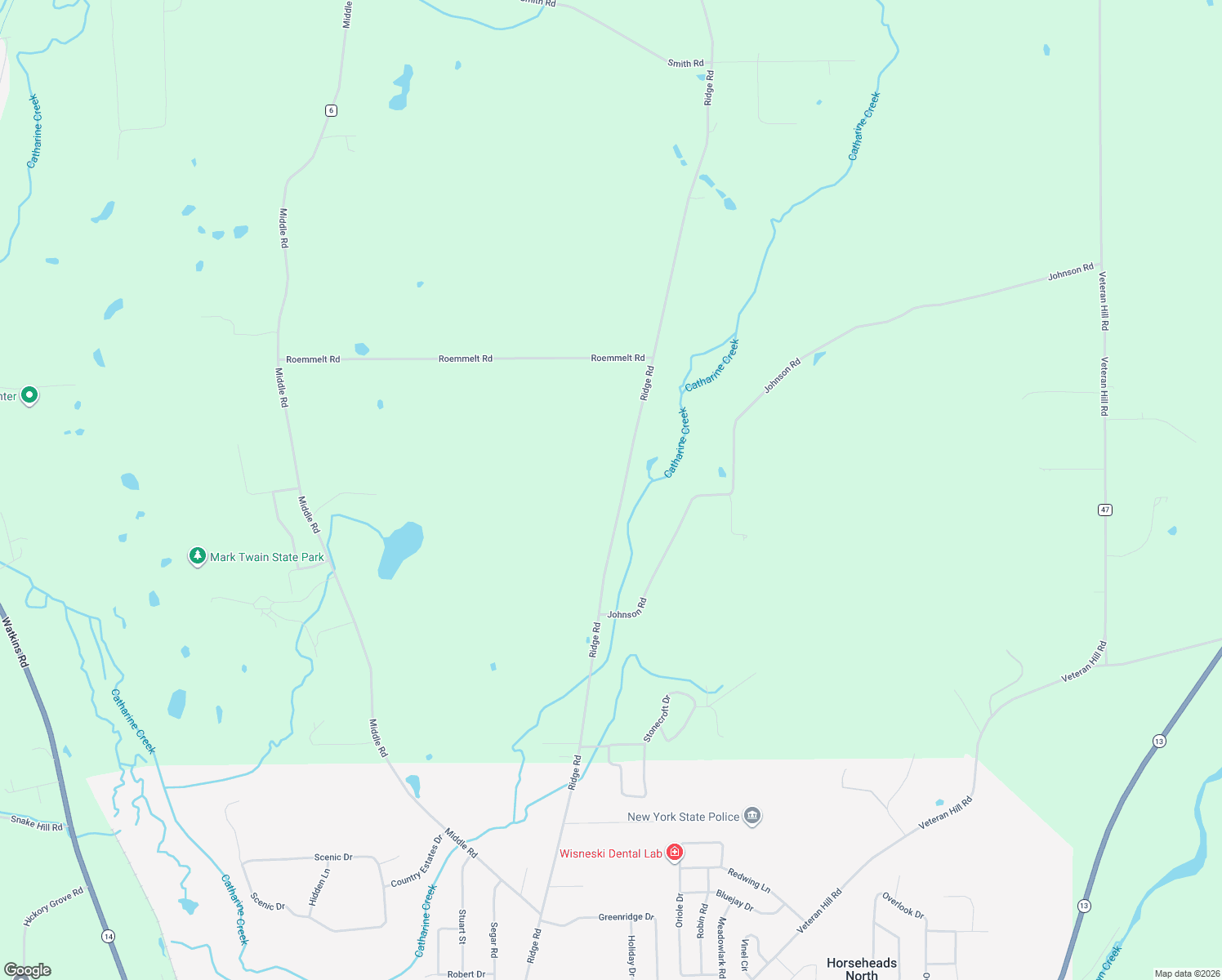 map of restaurants, bars, coffee shops, grocery stores, and more near 409 Ridge Road in Horseheads