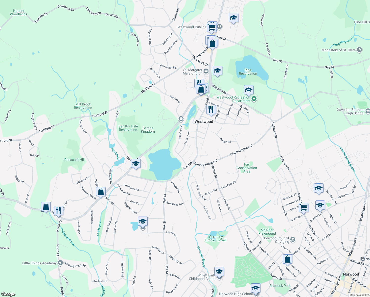 33 Sexton Avenue, Westwood MA Walk Score