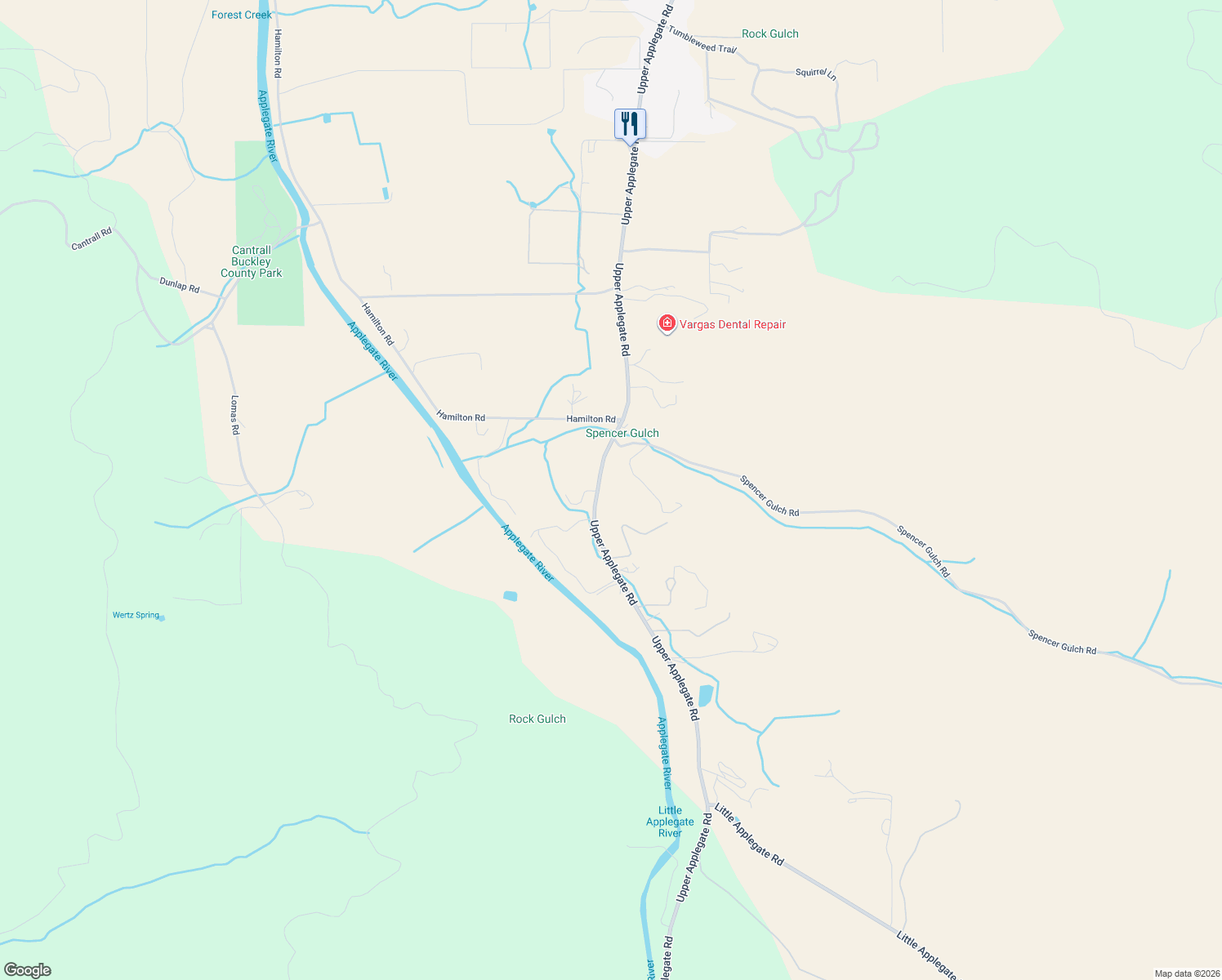 map of restaurants, bars, coffee shops, grocery stores, and more near 1945 Upper Applegate Road in Jacksonville