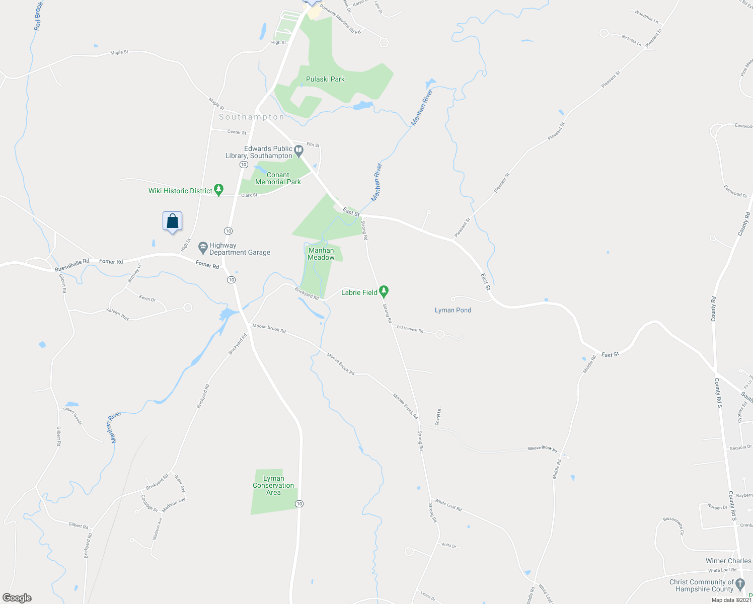 map of restaurants, bars, coffee shops, grocery stores, and more near 28 Strong Road in Southampton