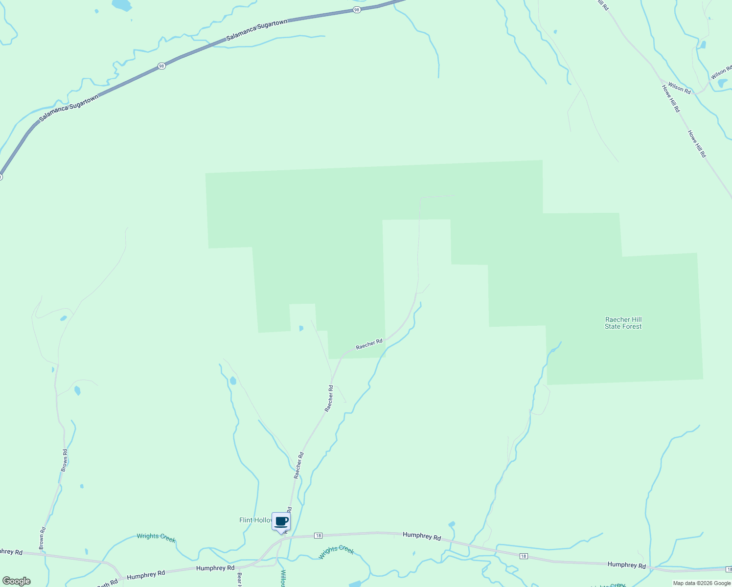 map of restaurants, bars, coffee shops, grocery stores, and more near 5071 Raecher Road in Great Valley