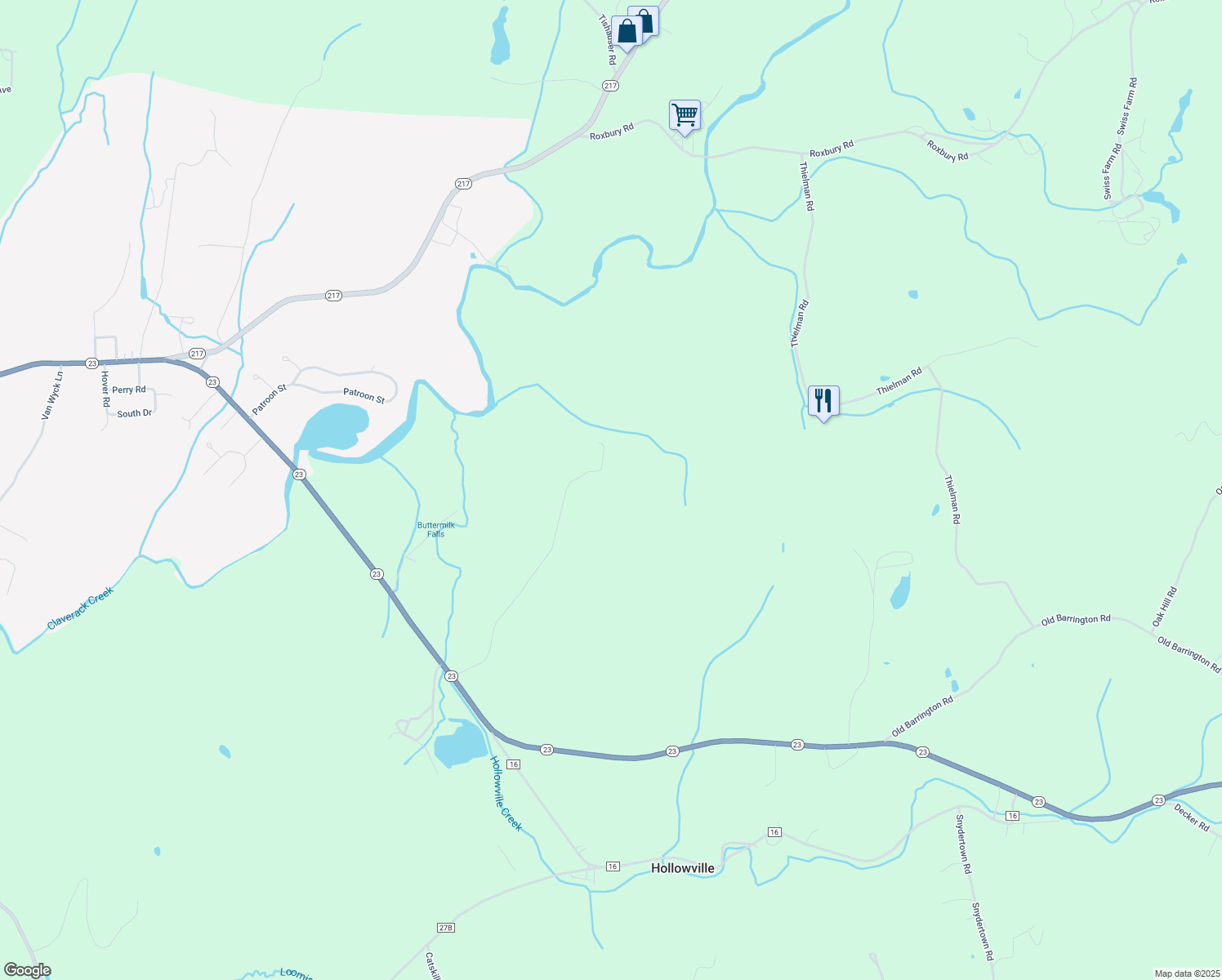 map of restaurants, bars, coffee shops, grocery stores, and more near in Columbia County