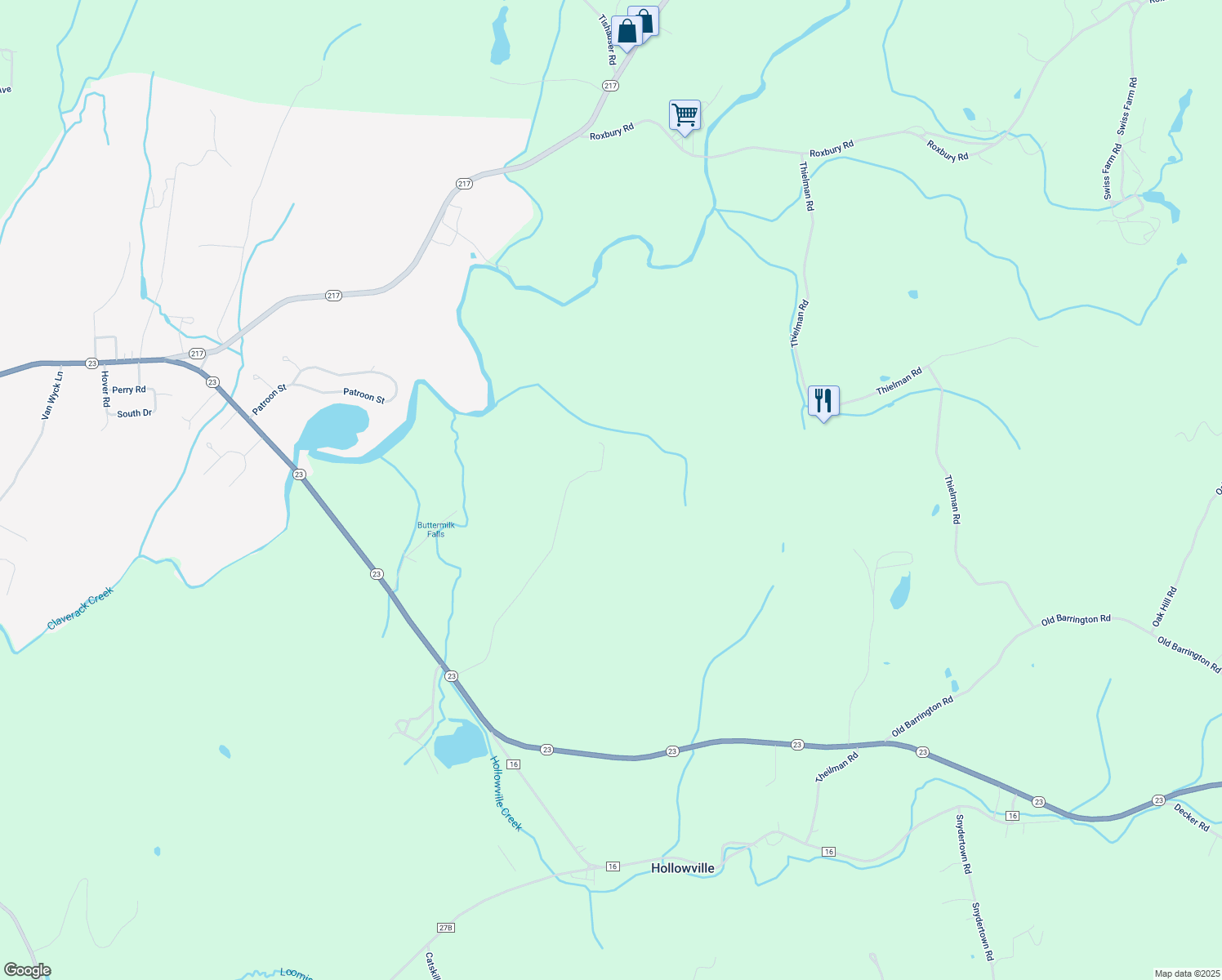 map of restaurants, bars, coffee shops, grocery stores, and more near in Claverack-Red Mills