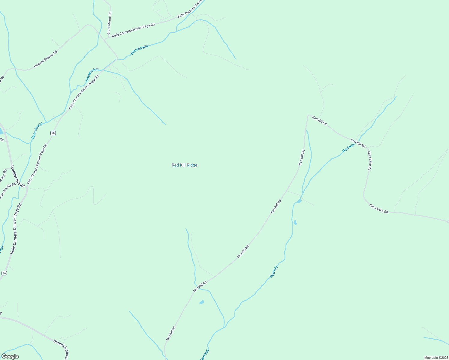 map of restaurants, bars, coffee shops, grocery stores, and more near 2165 Red Kill Road in Fleischmanns