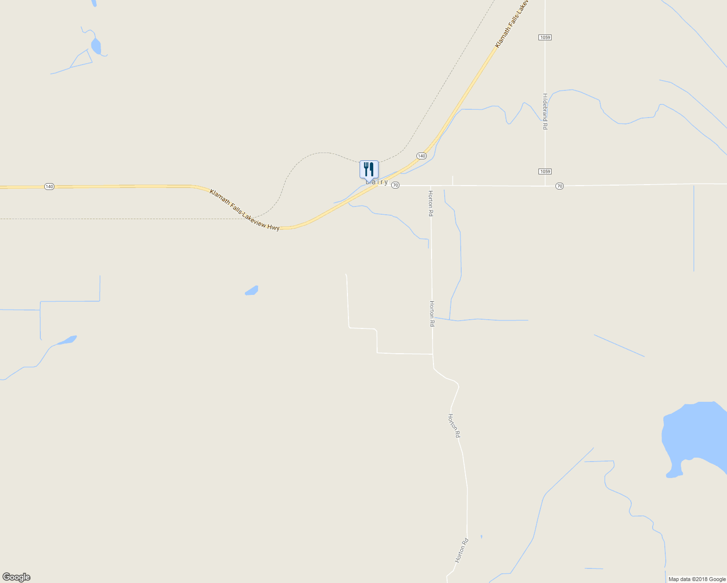 map of restaurants, bars, coffee shops, grocery stores, and more near 1240 Horton Road in Dairy