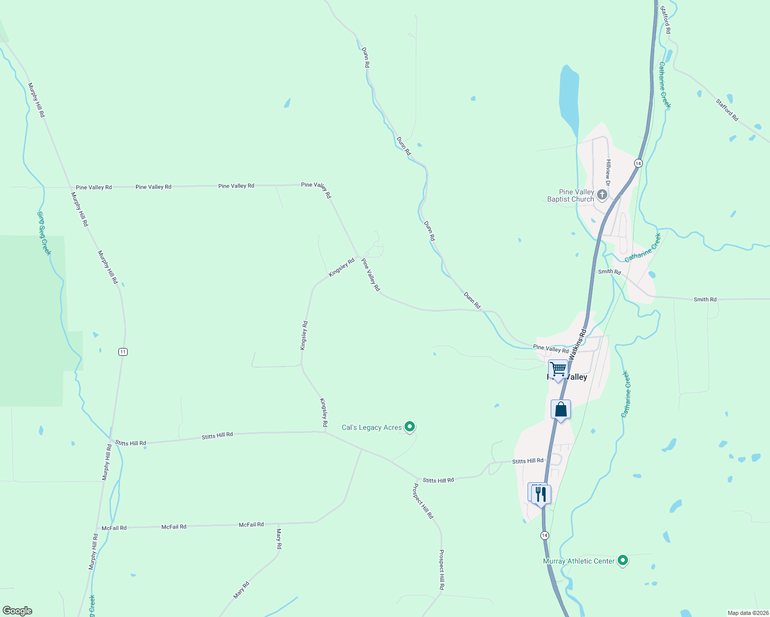 map of restaurants, bars, coffee shops, grocery stores, and more near 350 Pine Valley Road in Pine Valley