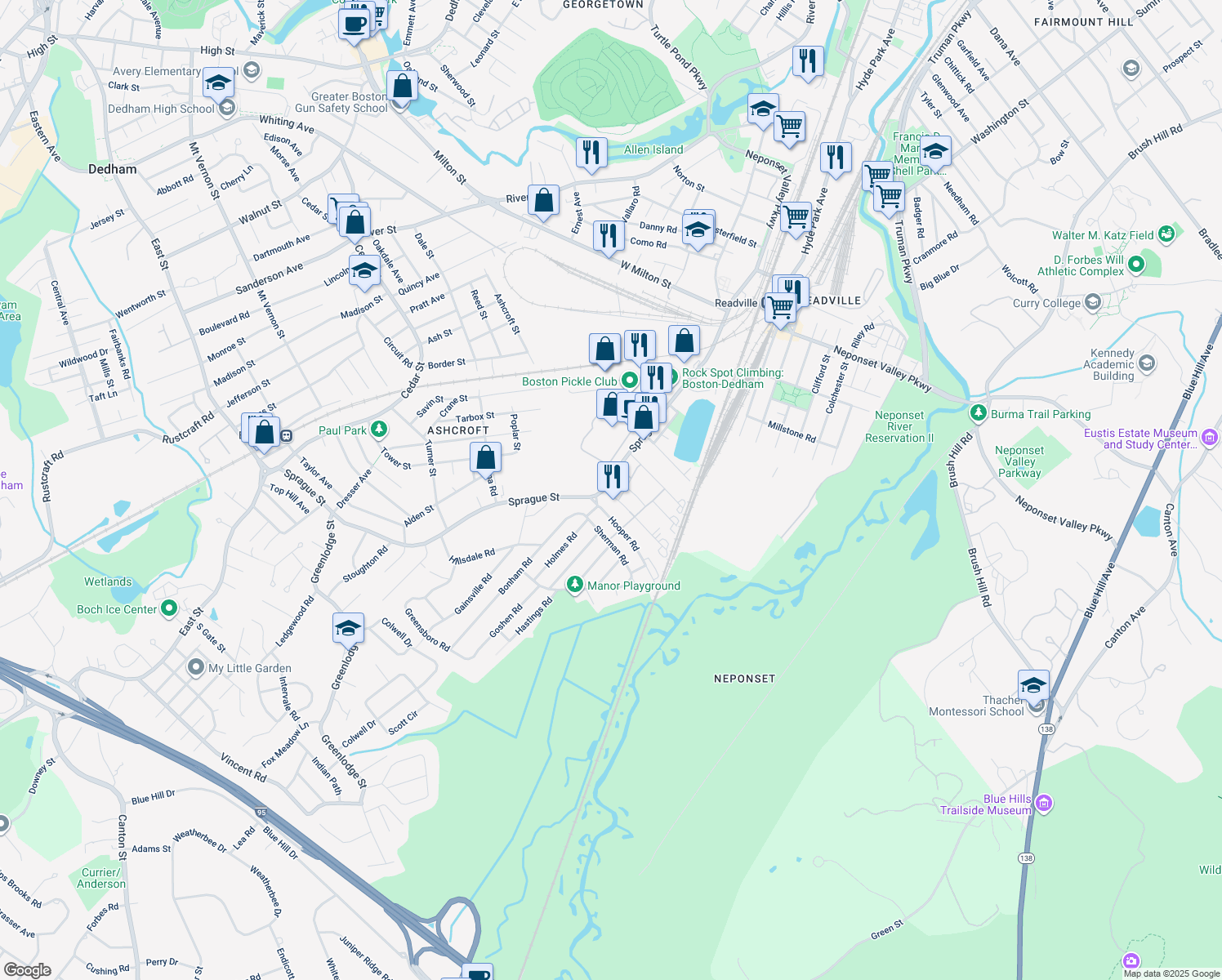 435 Sprague Street, Dedham MA Walk Score