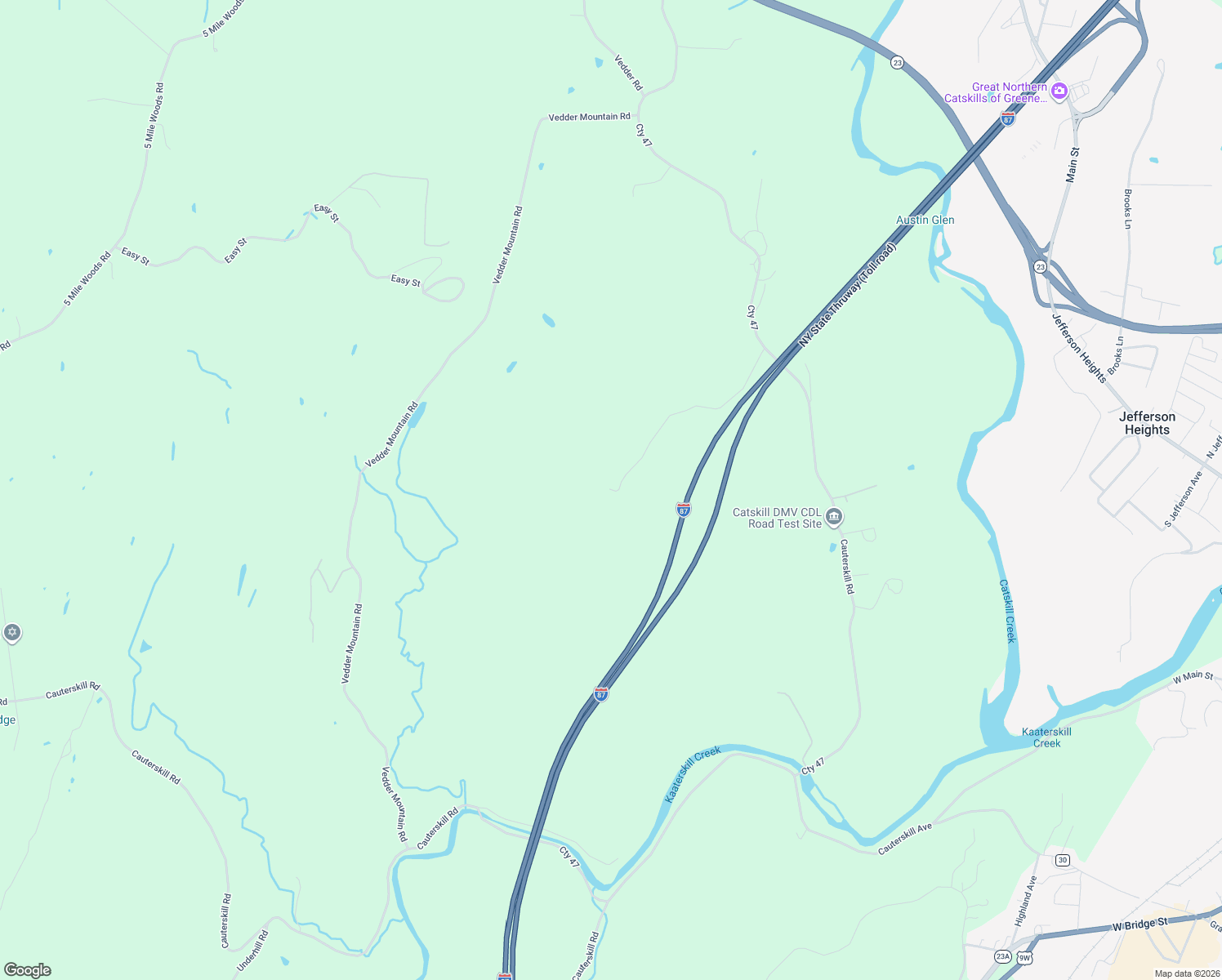 map of restaurants, bars, coffee shops, grocery stores, and more near 1 Paul Horn Road in Catskill
