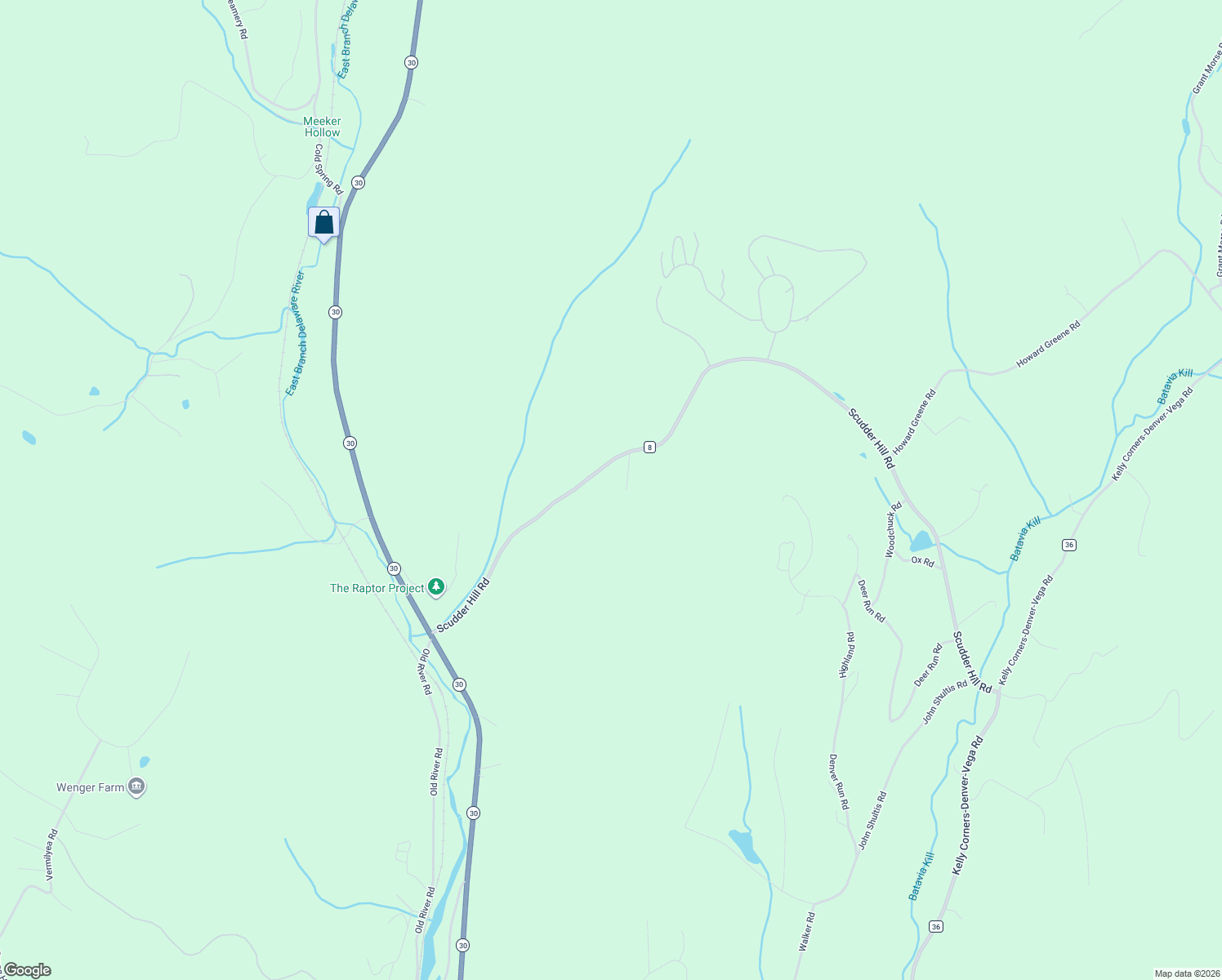 map of restaurants, bars, coffee shops, grocery stores, and more near Scudder Hill Road in Roxbury