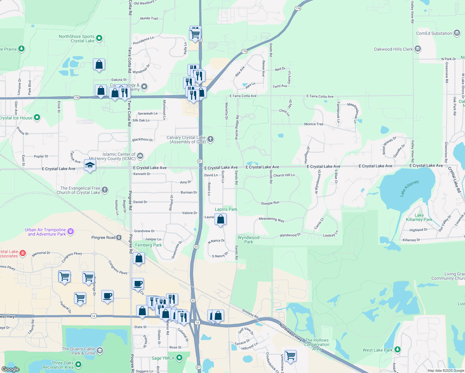 6121 Sands Road, Crystal Lake IL Walk Score