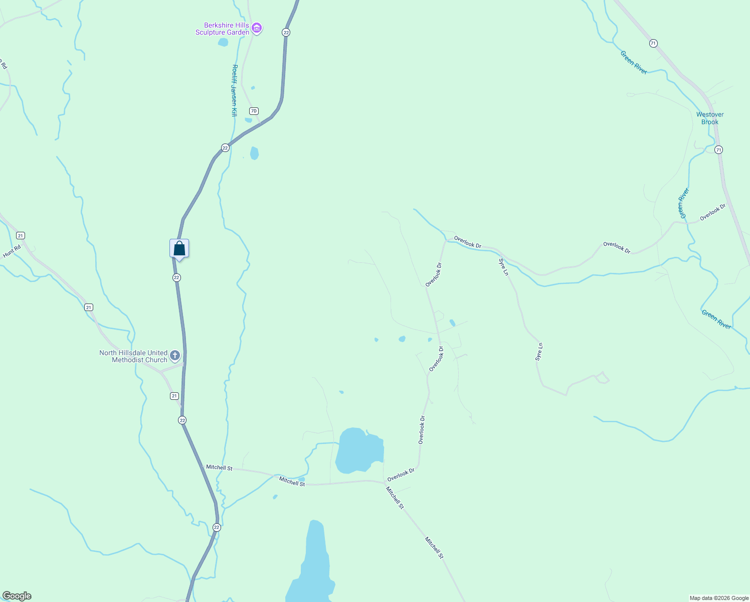map of restaurants, bars, coffee shops, grocery stores, and more near 65 Meadow Ln in Hillsdale
