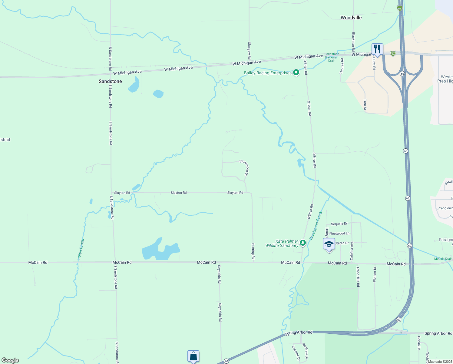 map of restaurants, bars, coffee shops, grocery stores, and more near 4857 Indian Creek Dr in Jackson