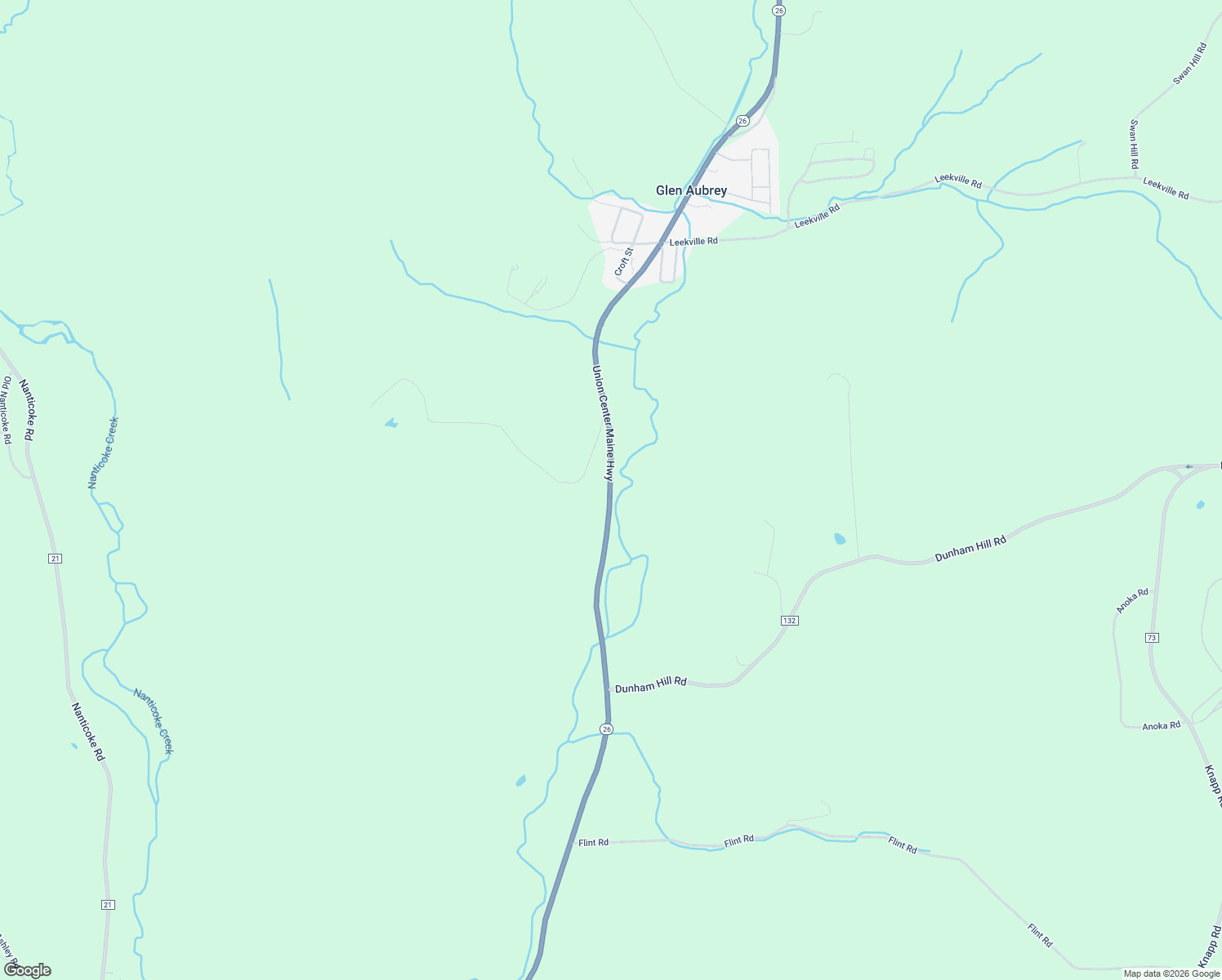 map of restaurants, bars, coffee shops, grocery stores, and more near 3613 Union Center Maine Highway in Glen Aubrey